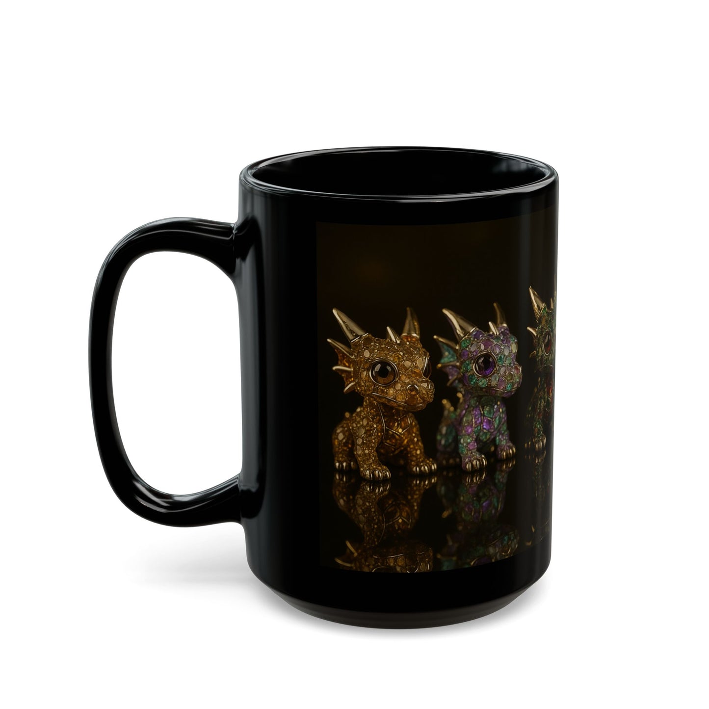 Fantasy Dragon Mug - Enchanting Black Ceramic Cup for Home, Office, Gifts, Collectibles, Unique Dragon Lover's Item
