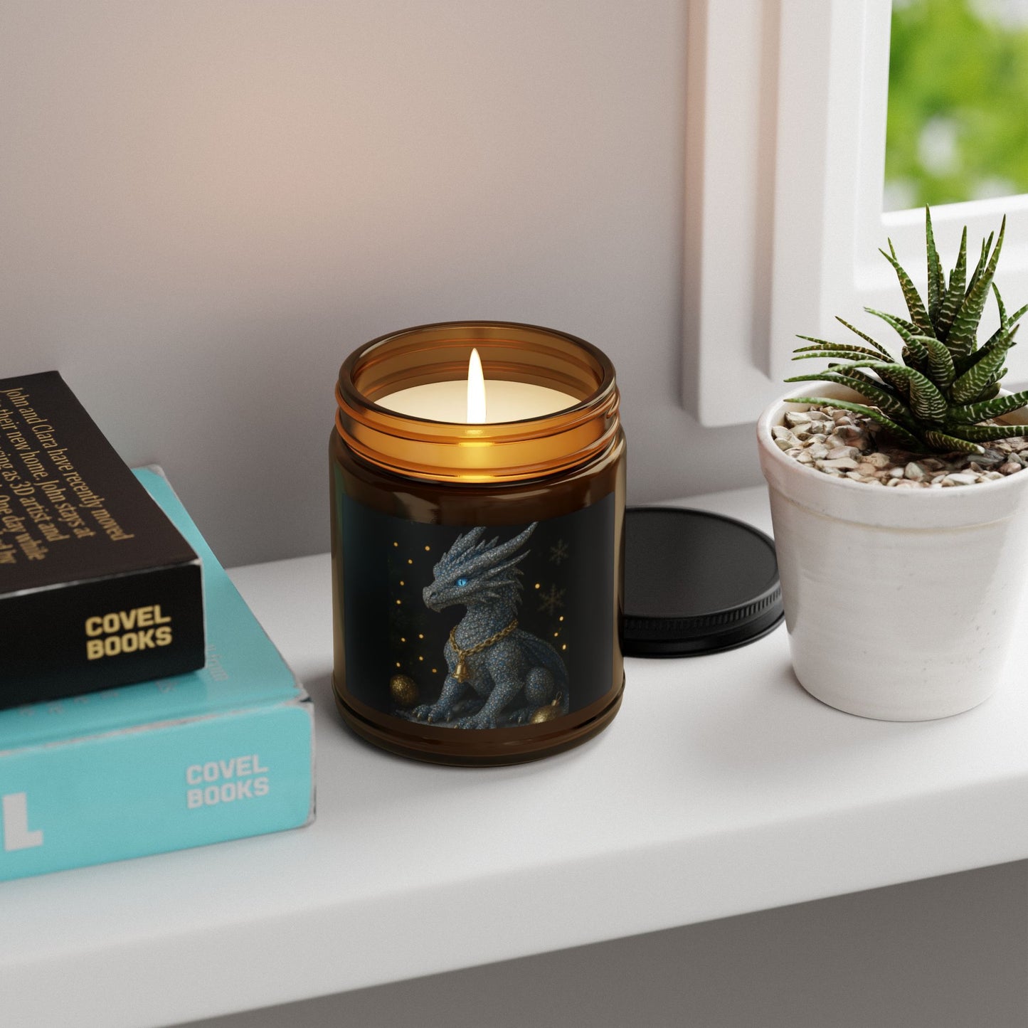 Mystical Dragon Christmas Joy Multiple Scents Candle - Amber Jar