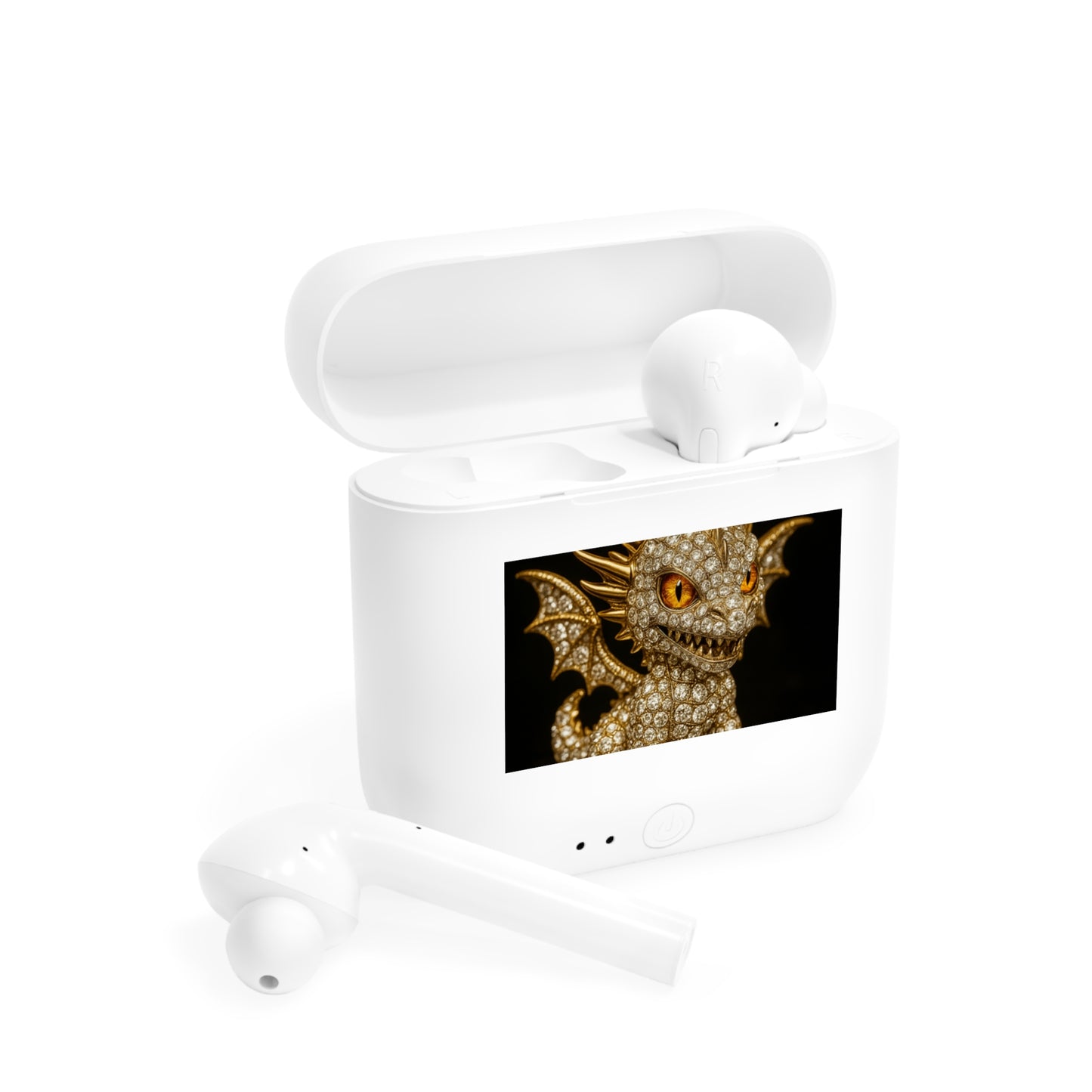 Dramatic Wireless Earbuds Case, Gamer Gift, Music Enthusiast Accessory, Tech Lover Present, Unique Earbud Holder