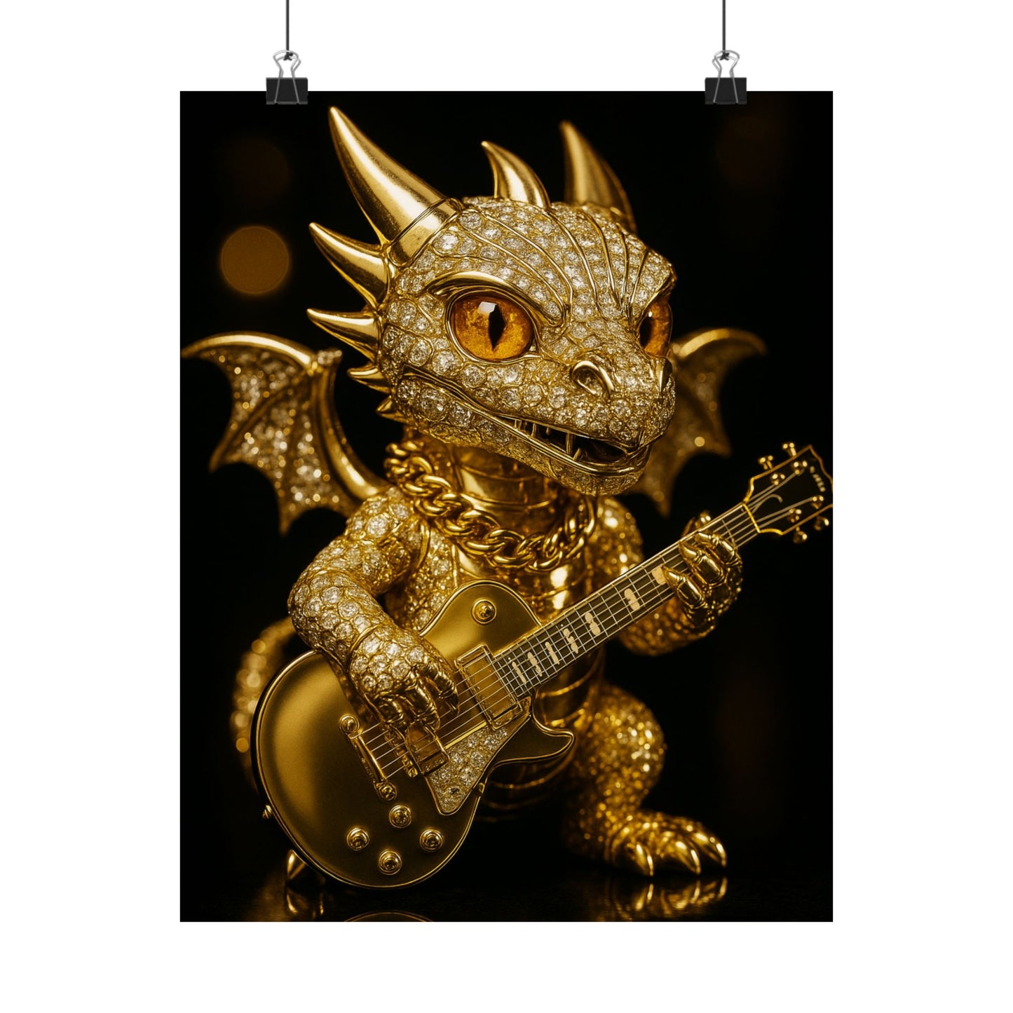 Fantasy Dragon & Genie Matte Vertical Poster - Unique Wall Art for Home Decor