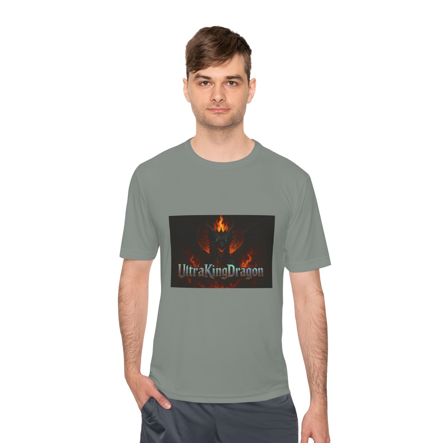 Unisex Moisture Wicking Tee - Dragon Design for Adventure Lovers