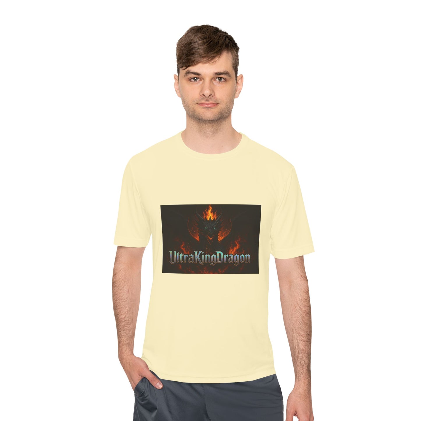 Unisex Moisture Wicking Tee - Dragon Design for Adventure Lovers