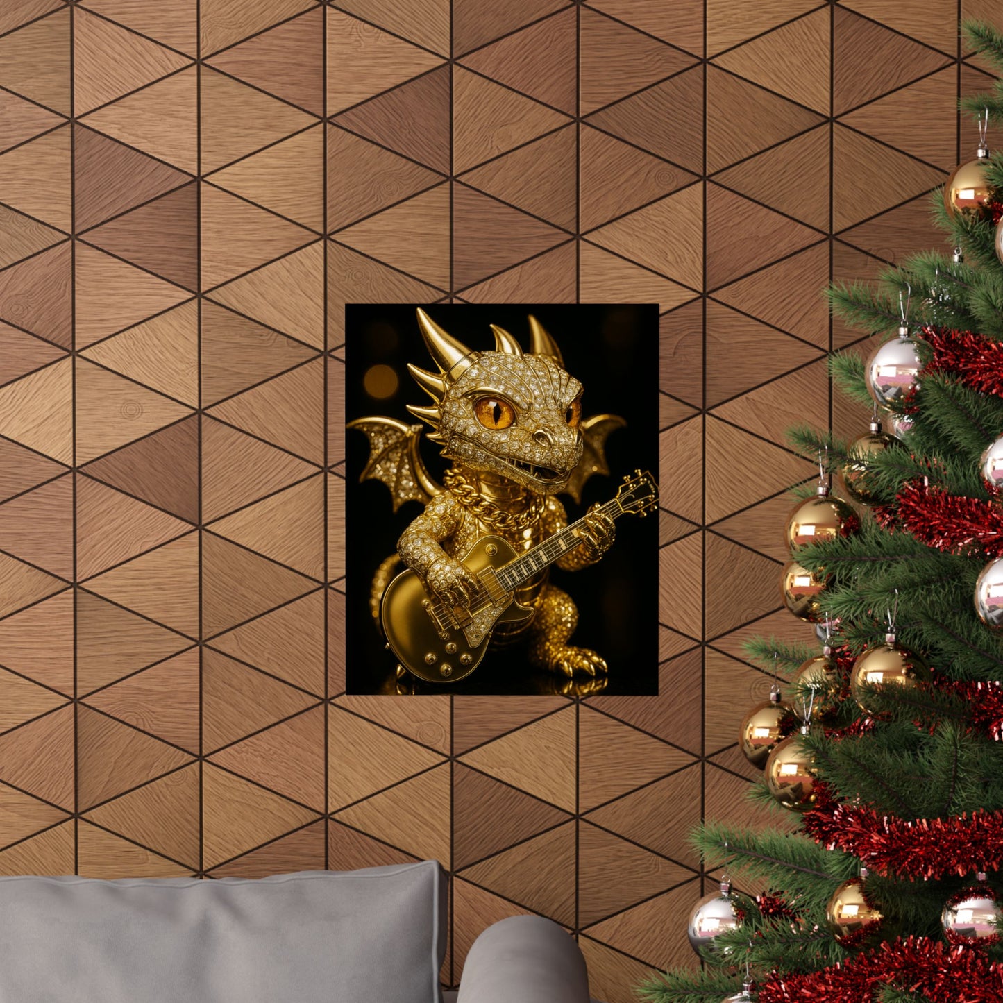 Fantasy Dragon & Genie Matte Vertical Poster - Unique Wall Art for Home Decor