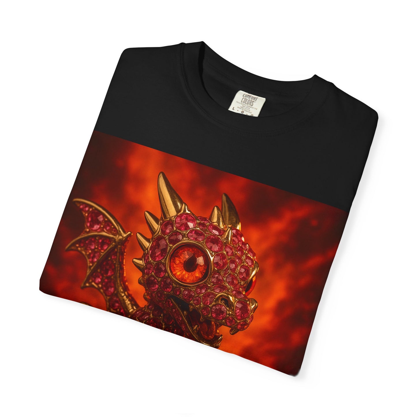 Cute Dragon T-shirt, Unisex Tee, Garment-Dyed Shirt, Gift for Dragon Lovers, Fantasy Apparel, Birthday & Holiday Gift