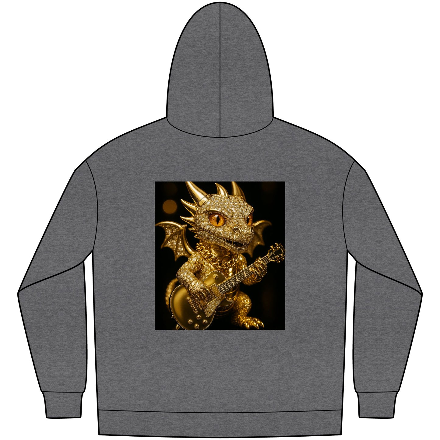 Dragon Graphic Fleece Hoodie, Fantasy Hoodie, Men's Streetwear, Cozy Gift for Gamers, Mythical Dragon Apparel, Unique Hoodie for Everyday