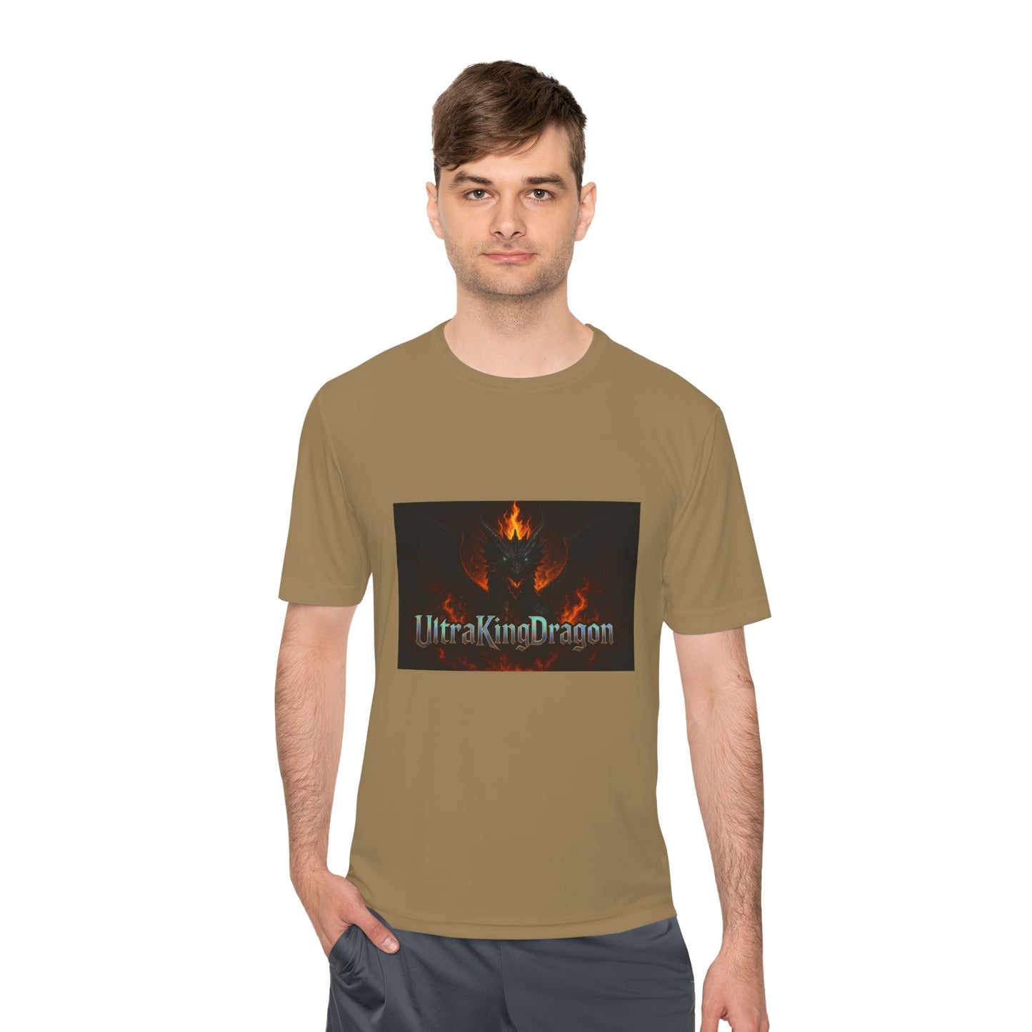 Unisex Moisture Wicking Tee - Dragon Design for Adventure Lovers