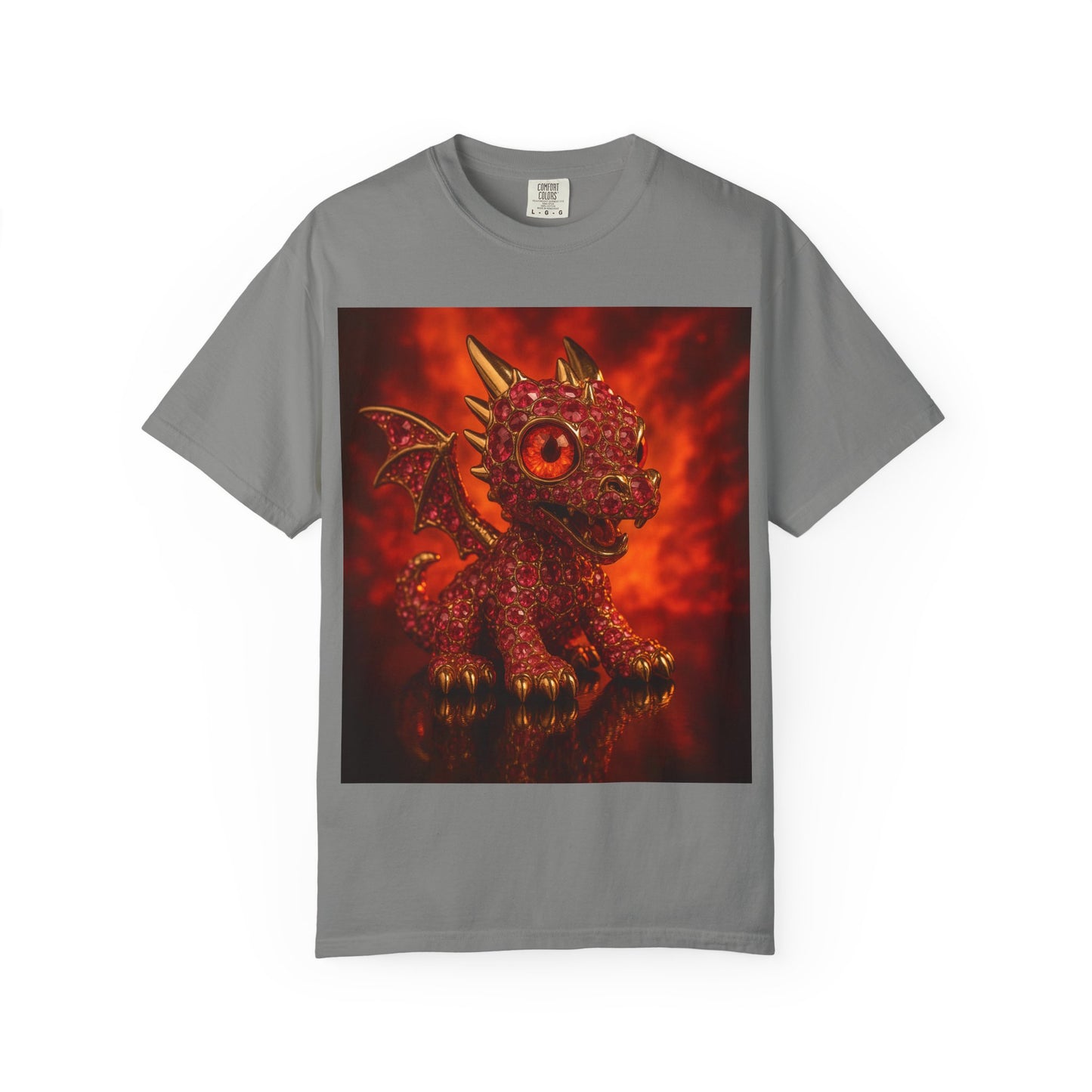 Cute Dragon T-shirt, Unisex Tee, Garment-Dyed Shirt, Gift for Dragon Lovers, Fantasy Apparel, Birthday & Holiday Gift
