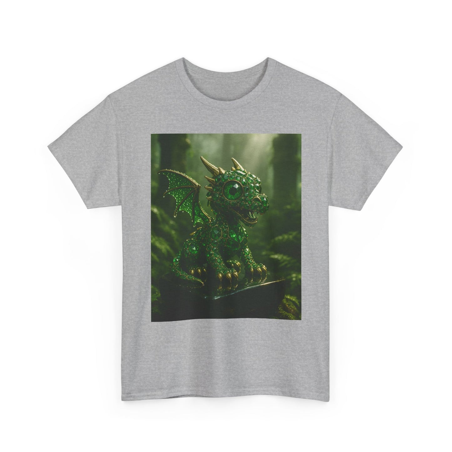 Fantasy Dragon Graphic Tee, Unisex Heavy Cotton Shirt, Cute Dragon Top, Gifts for Dragon Lovers, Whimsical Art T-Shirt, Casual Wear