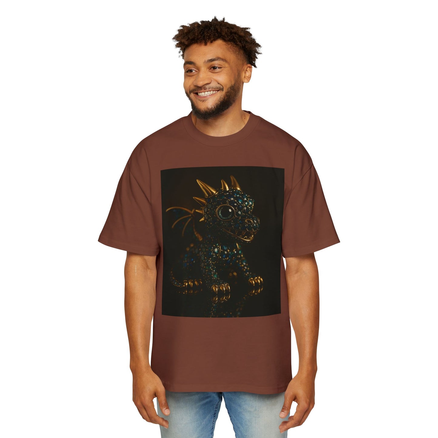 Dragon Design Oversized Tee, Casual Wear, Graphic Shirt, Gift for Fantasy Lovers, Unique T-Shirt, Perfect for Festivals and Everyday