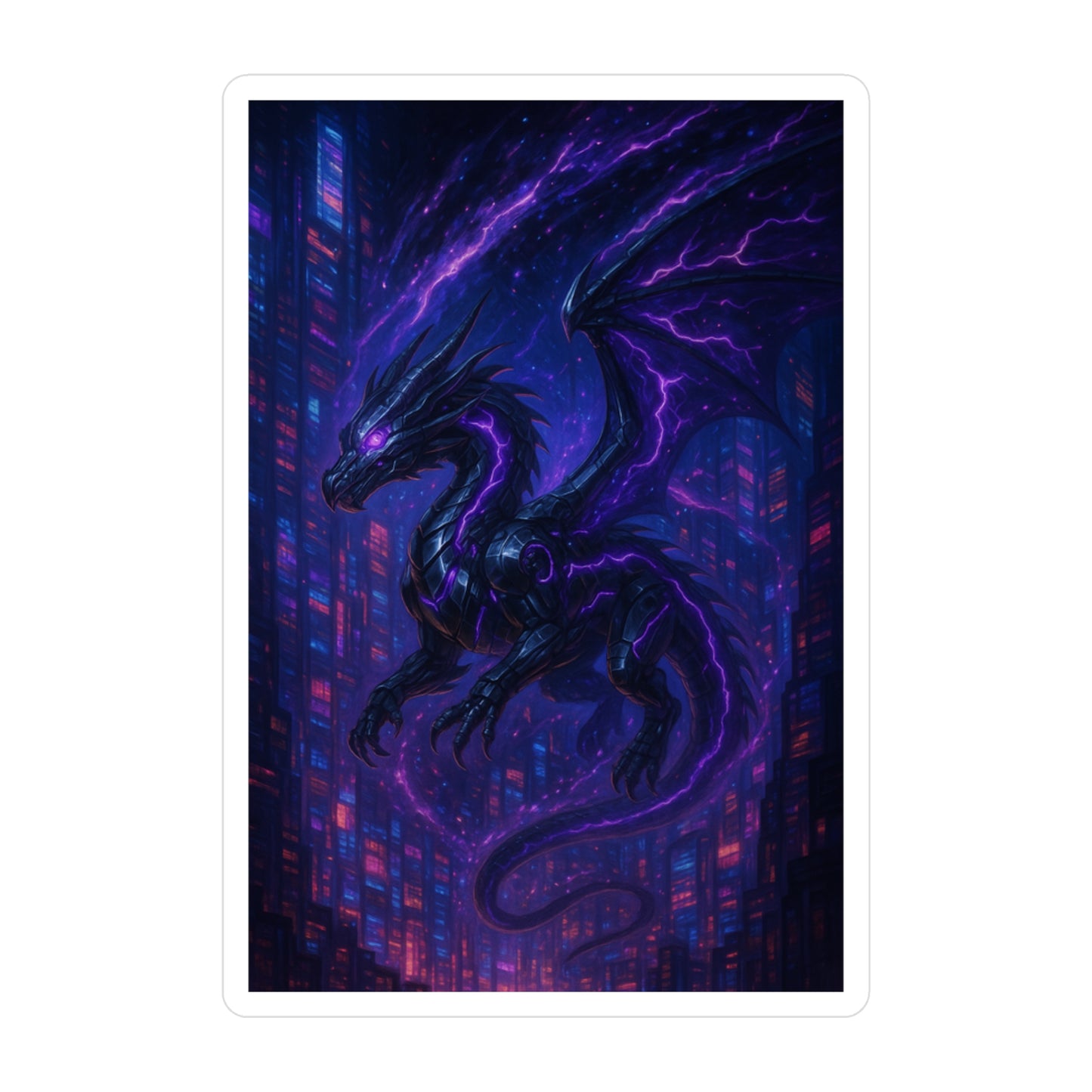 Mystical Dragon Kiss-Cut Vinyl Decals - Perfect for Home Decor & Gift Items