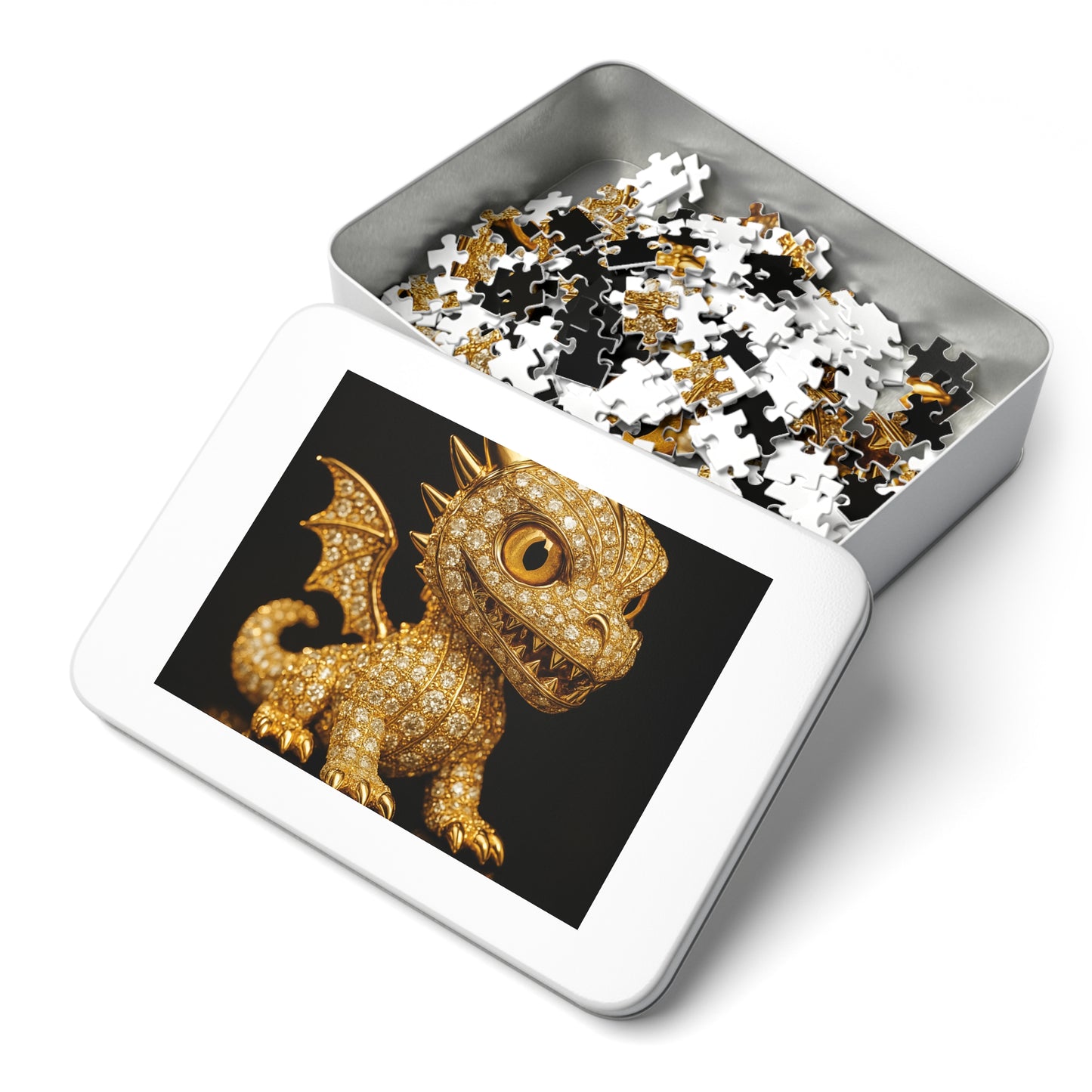 Ultra King Dragon Jigsaw Puzzle, Fantasy Game Puzzle, Puzzle with Tin Package, Collector’s Gift, Fun Family Activity