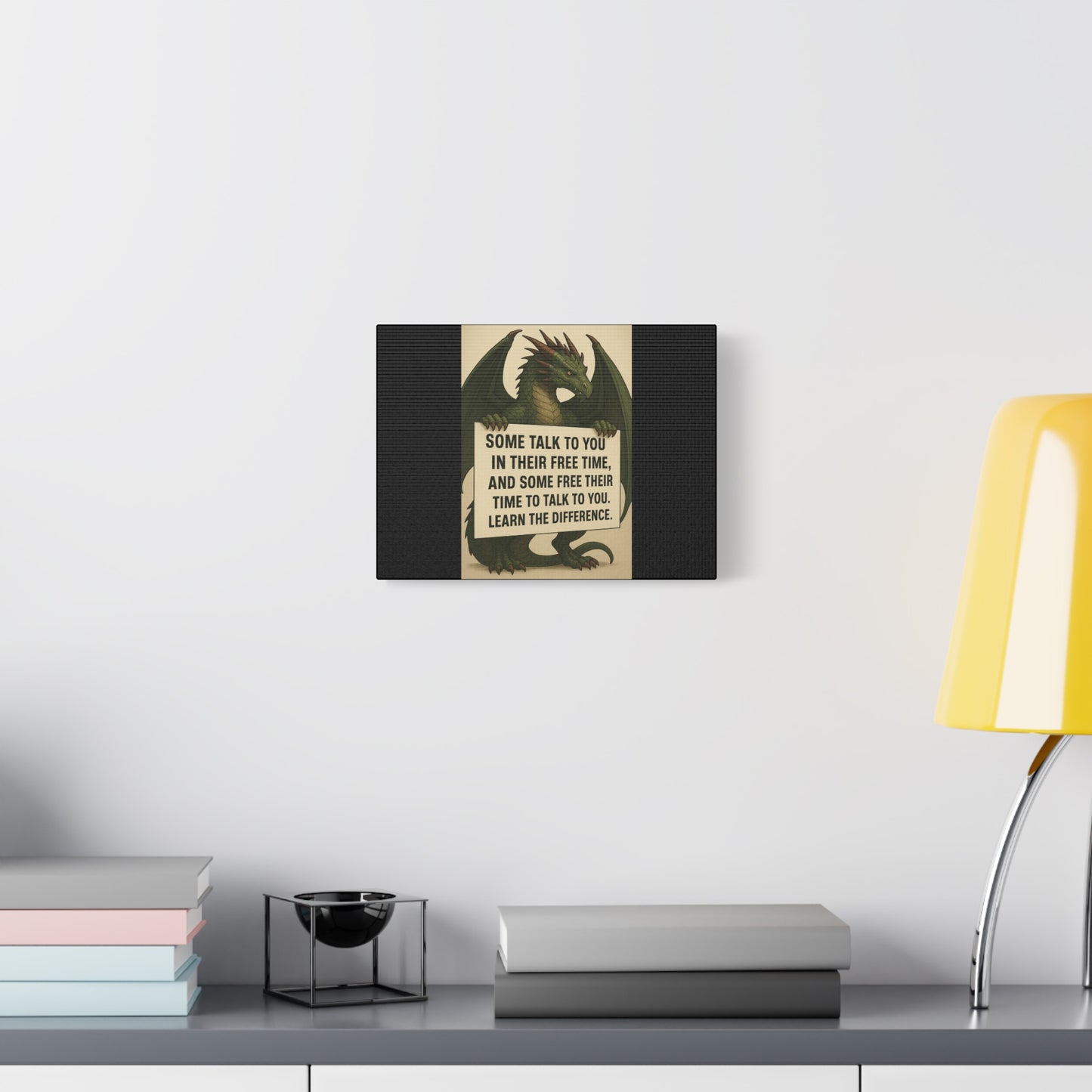 Dragon Wall Art - Motivational Canvas Print with Quote