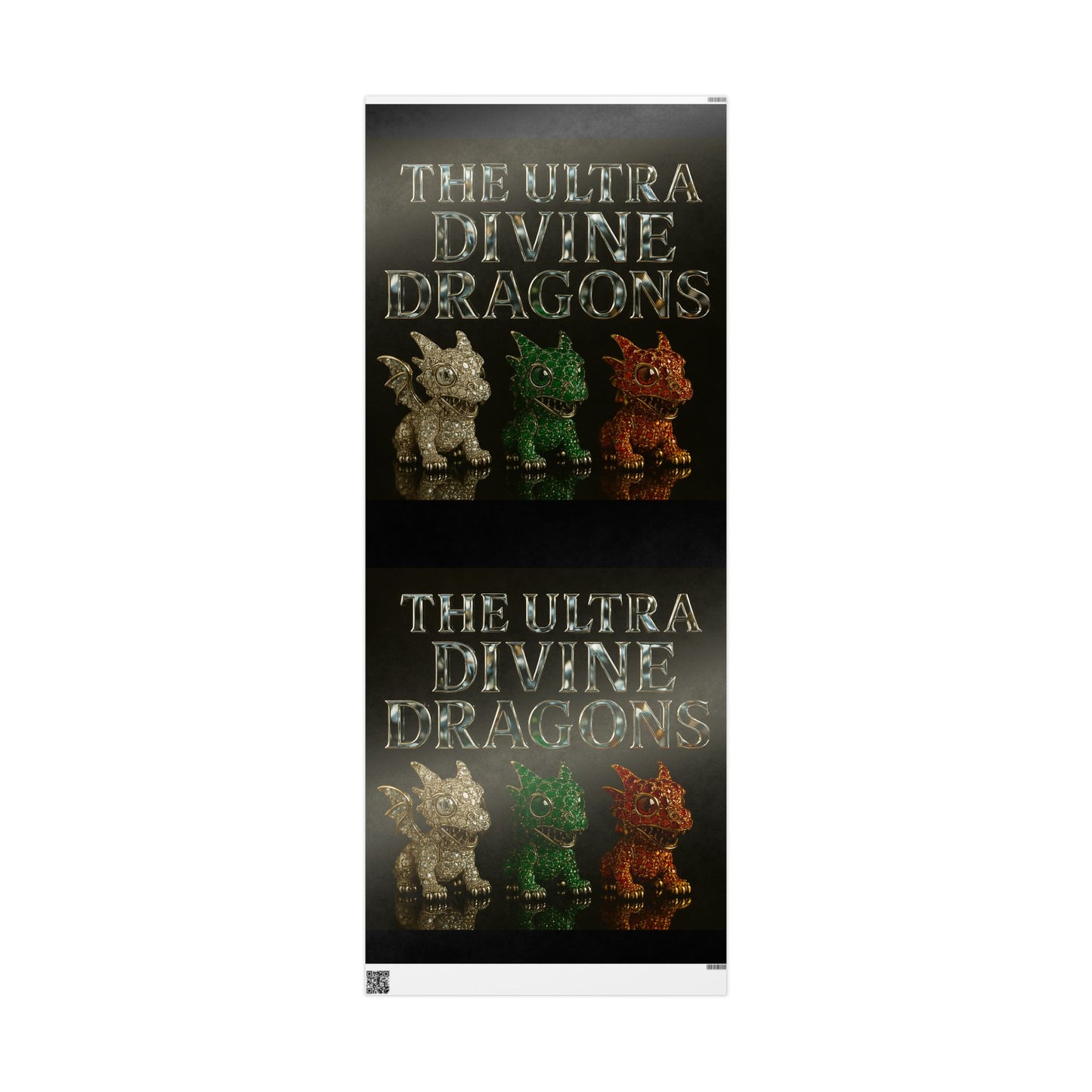 Elegant Dragon & Menorah Wrapping Paper, Festive Gift Wrap for Christmas, Hanukkah, Birthdays, Unique Holiday Themed Wrapping