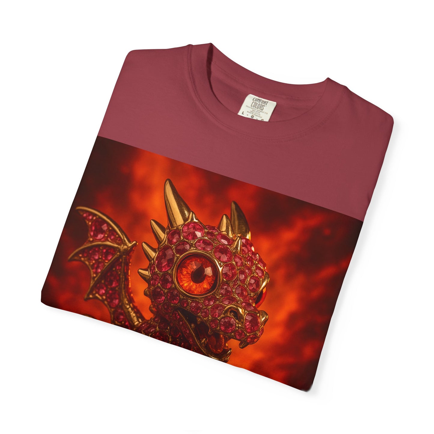 Cute Dragon T-shirt, Unisex Tee, Garment-Dyed Shirt, Gift for Dragon Lovers, Fantasy Apparel, Birthday & Holiday Gift
