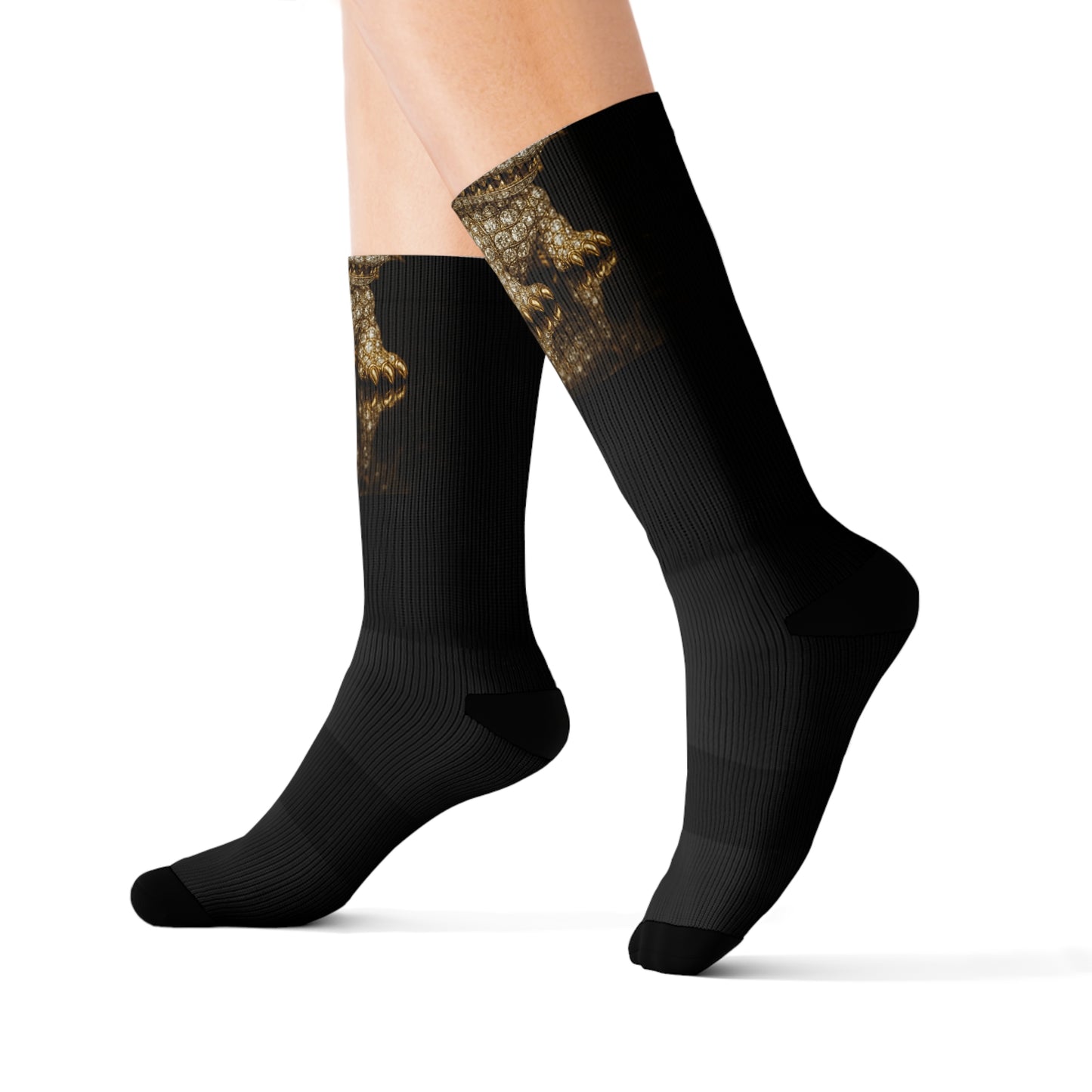 Dragon-Inspired Sublimation Socks | Unique Gift for Fantasy Lovers, Cozy Wear, Colorful Design, Trendy Accessories, Perfect for Holidays