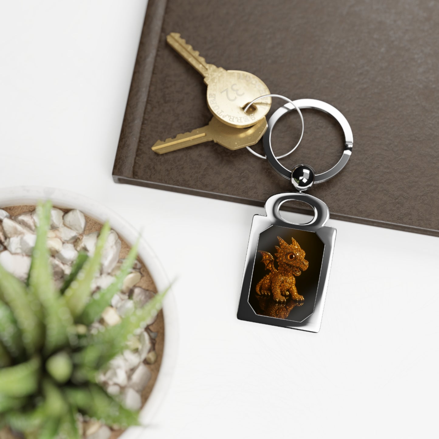 Personalized Dragon Photo Keyring, Custom Keychain Gift, Fantasy Lover Accessory, Ideal for Birthdays, Holidays, Self-Care