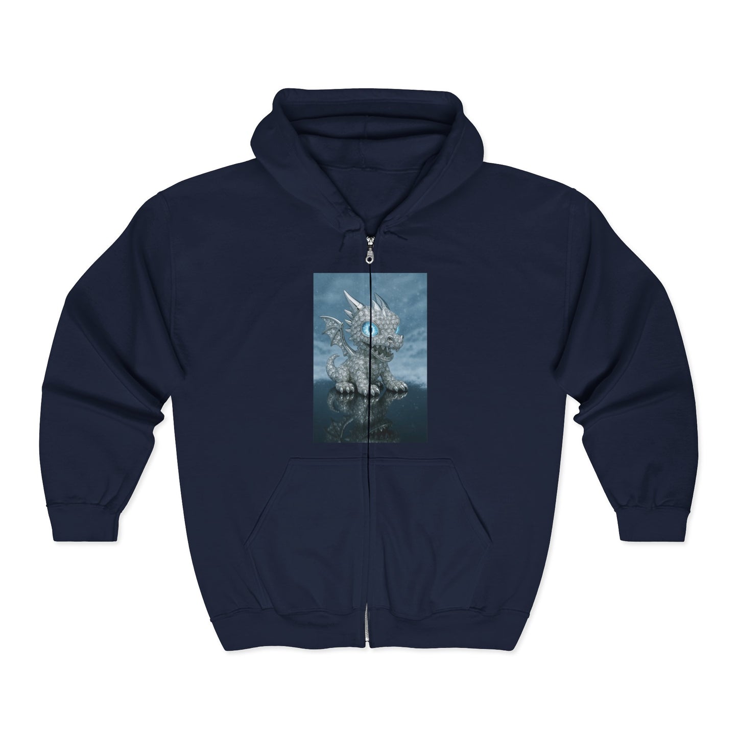 Cool Graphic Zip-Up Hoodie, Dragon Art Sweatshirt, Cozy Unisex Outerwear, Perfect Gift for Fans, Unique Winter Layer