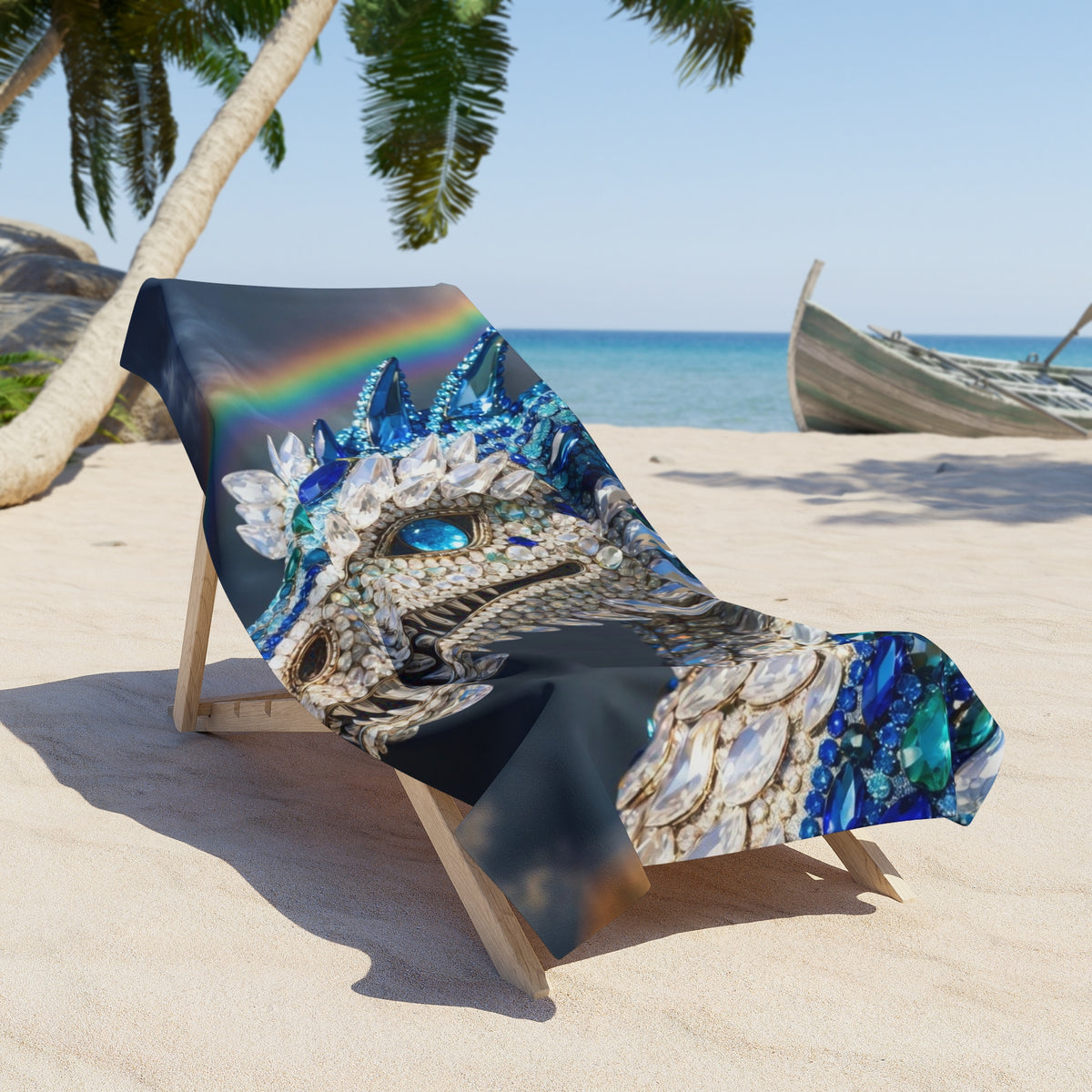 A Mystic Dragon Rainbow Beach Towel