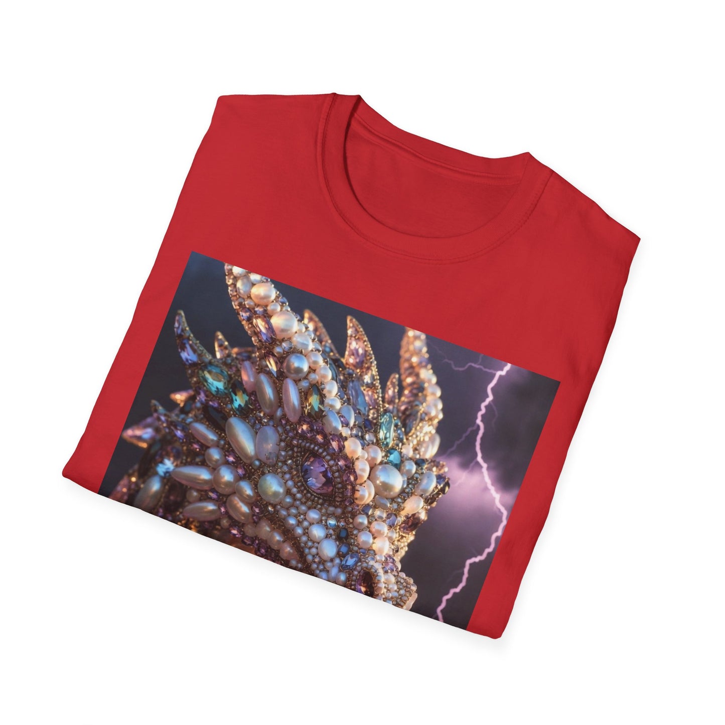 Dragon Gem Art T-Shirt — Fantasy Lightning Dragon Graphic Tee