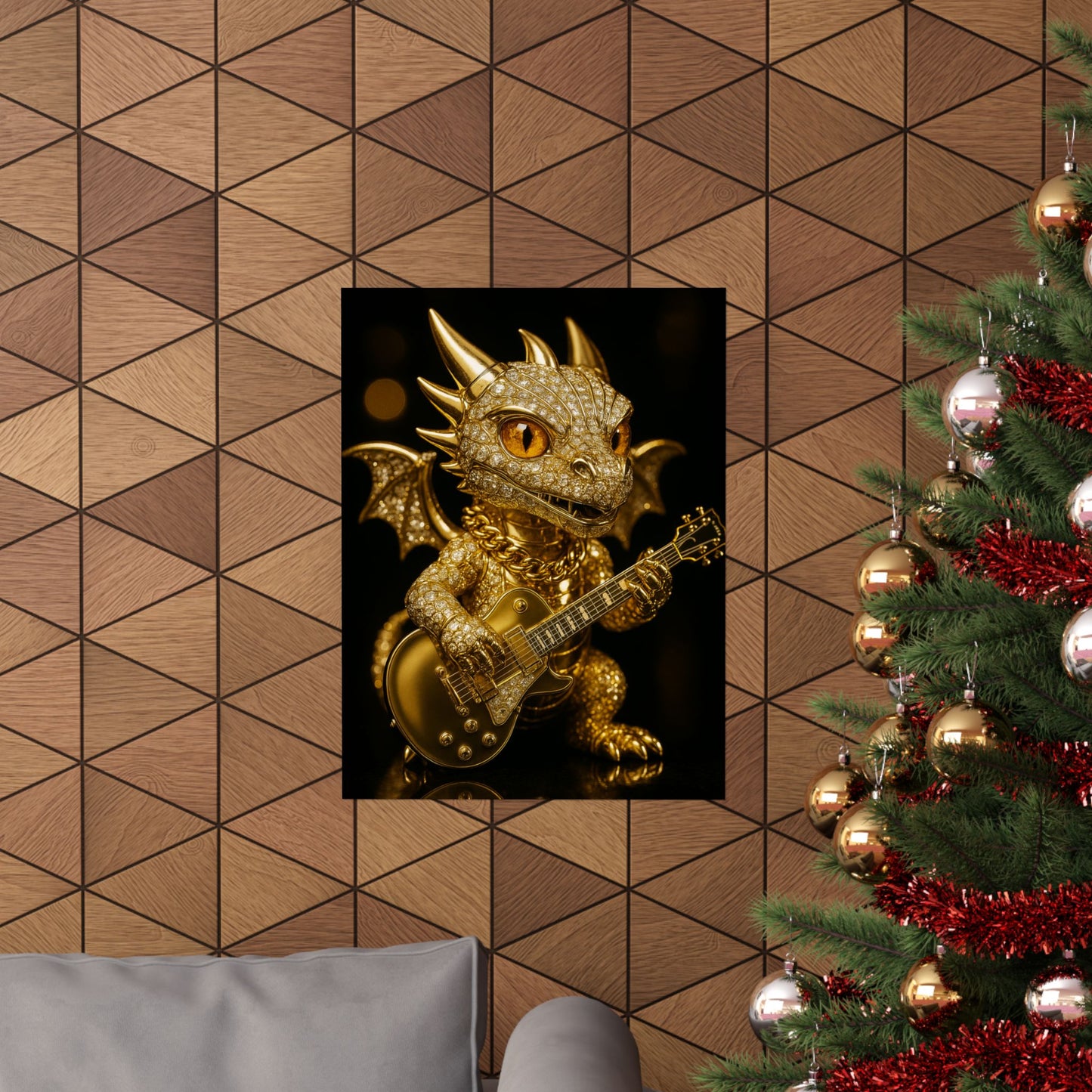 Fantasy Dragon & Genie Matte Vertical Poster - Unique Wall Art for Home Decor