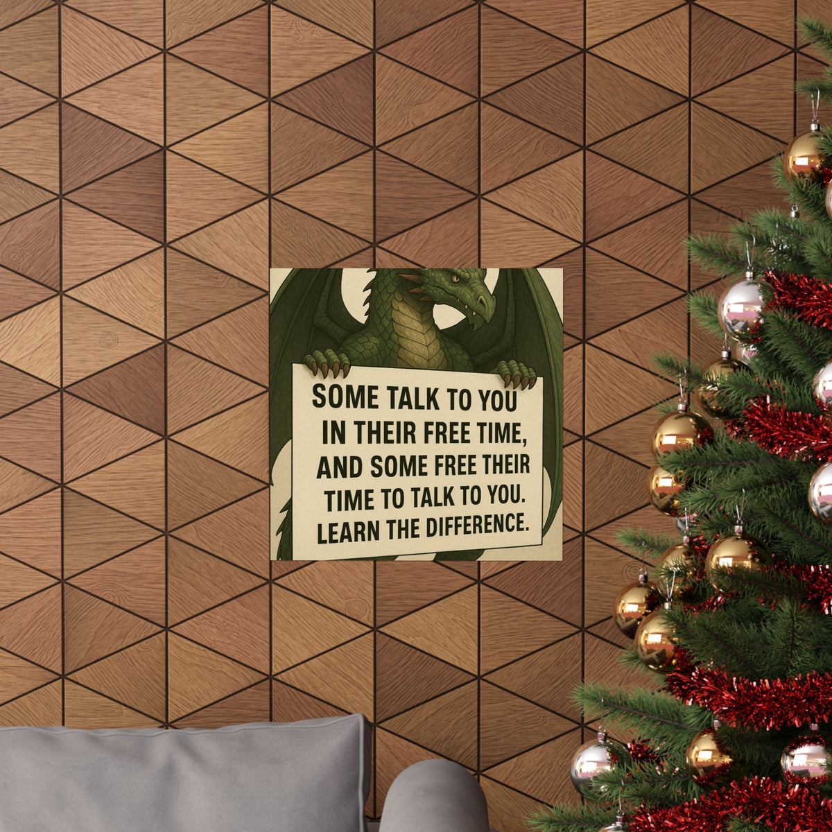 A Motivational Dragon Poster - Learn the Difference Art Print