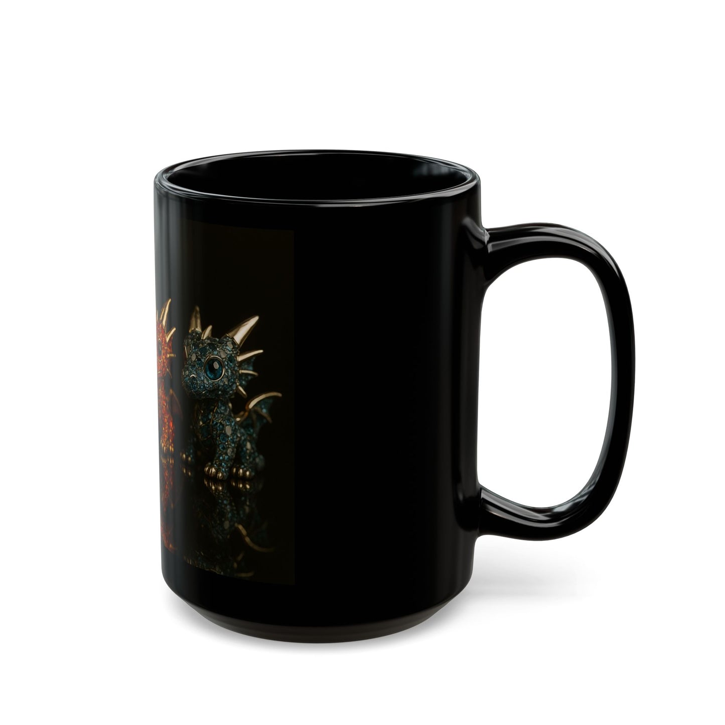 Fantasy Dragon Mug - Enchanting Black Ceramic Cup for Home, Office, Gifts, Collectibles, Unique Dragon Lover's Item