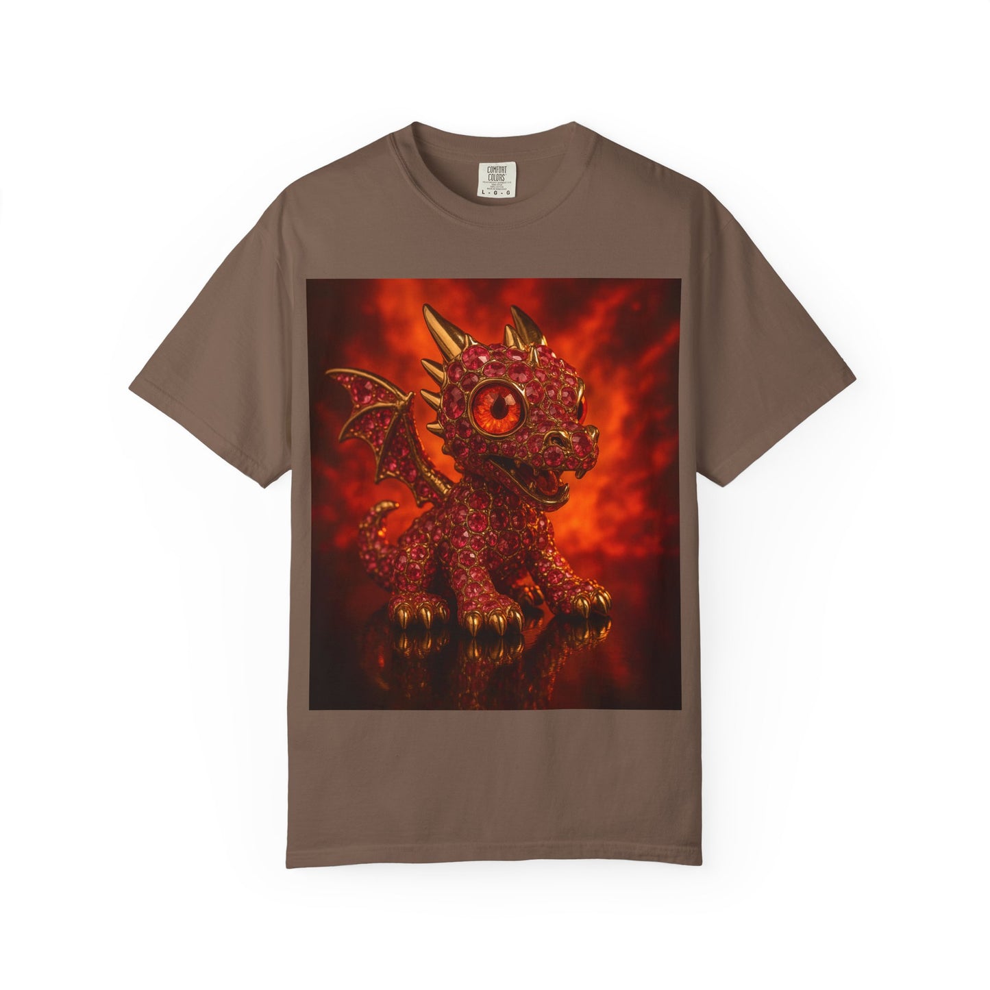 Cute Dragon T-shirt, Unisex Tee, Garment-Dyed Shirt, Gift for Dragon Lovers, Fantasy Apparel, Birthday & Holiday Gift