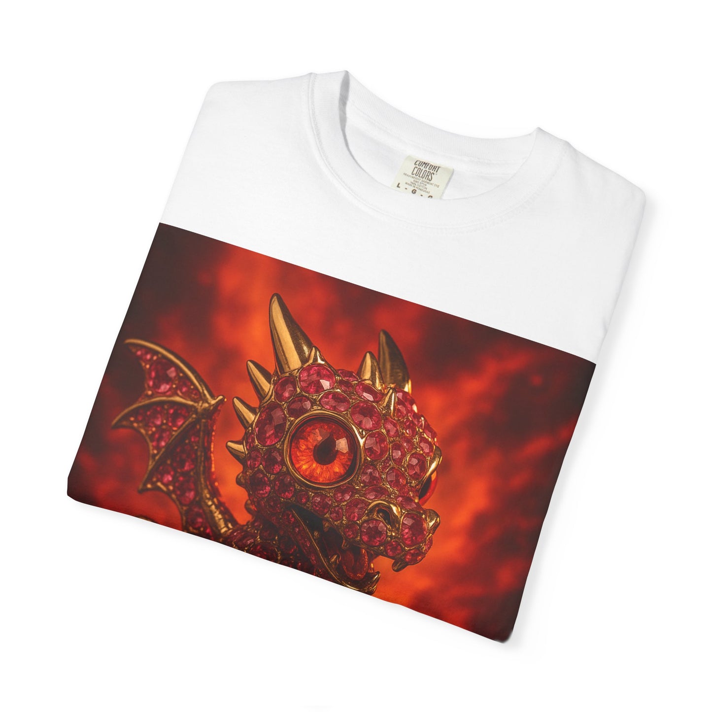 Cute Dragon T-shirt, Unisex Tee, Garment-Dyed Shirt, Gift for Dragon Lovers, Fantasy Apparel, Birthday & Holiday Gift