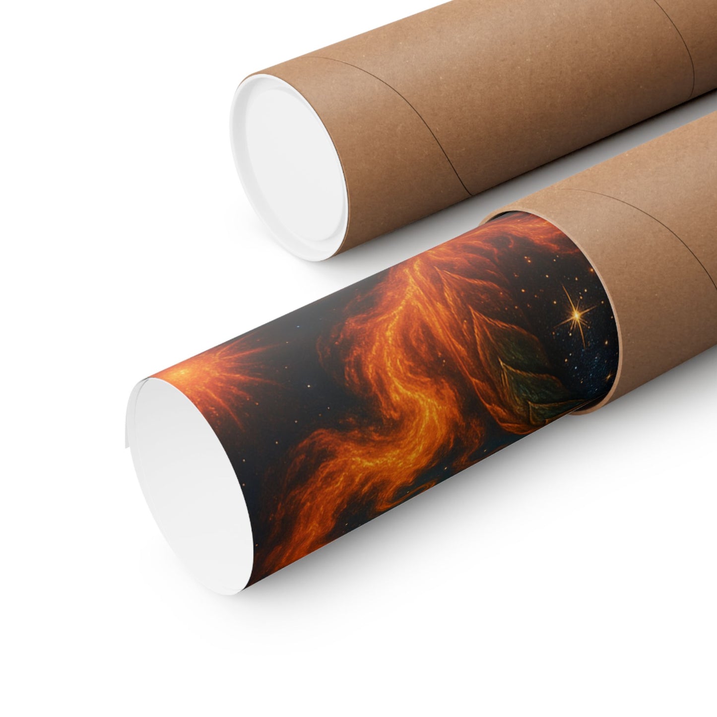 Fantasy Dragon & Genie Matte Vertical Poster - Unique Wall Art for Home Decor
