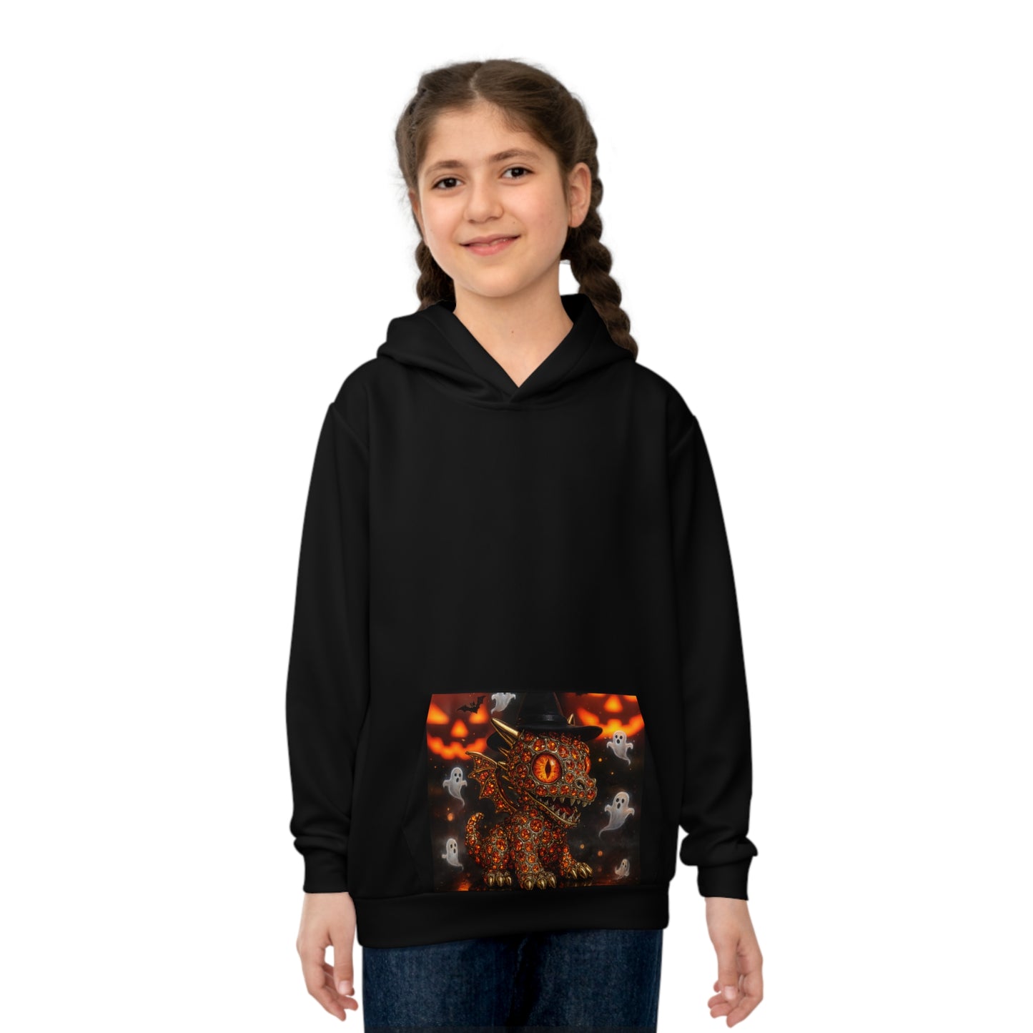 Spooky Owl Children's Hoodie - Halloween, Cozy, Fun, Gift, AOP Design