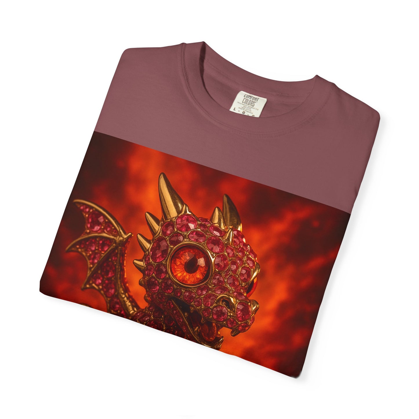 Cute Dragon T-shirt, Unisex Tee, Garment-Dyed Shirt, Gift for Dragon Lovers, Fantasy Apparel, Birthday & Holiday Gift