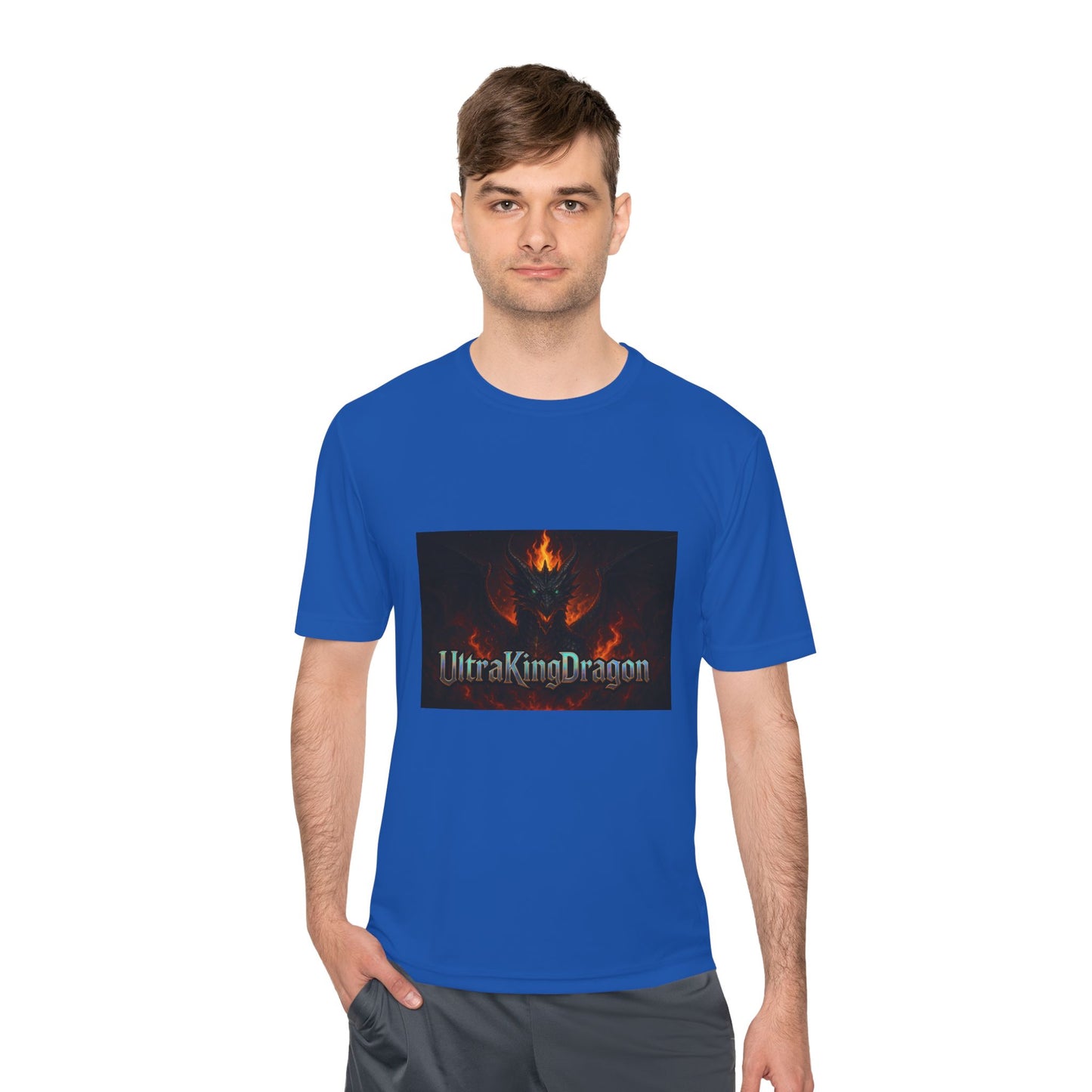 Unisex Moisture Wicking Tee - Dragon Design for Adventure Lovers