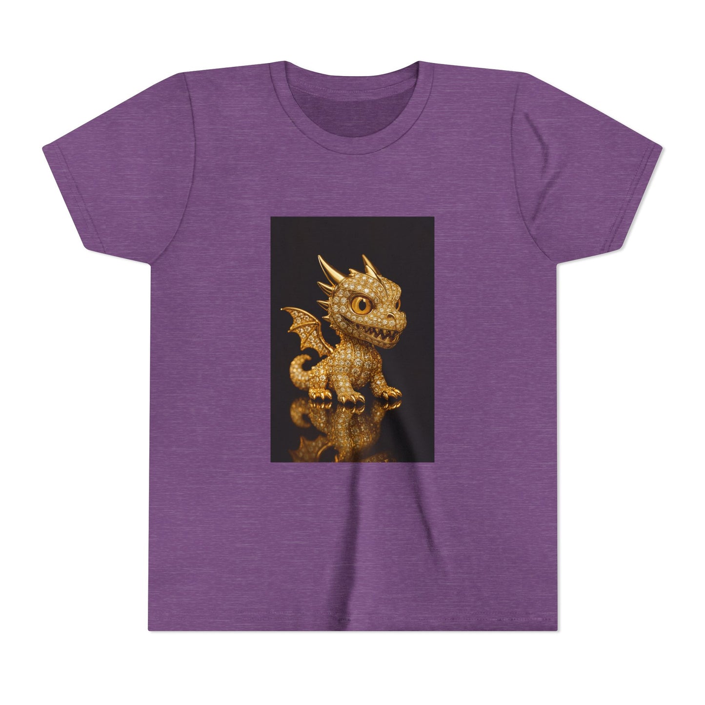 Golden Dragon Youth Tee | Kids Dragon Shirt | Fantasy T-Shirt | Birthday Gift | Playful Apparel | Unique Design