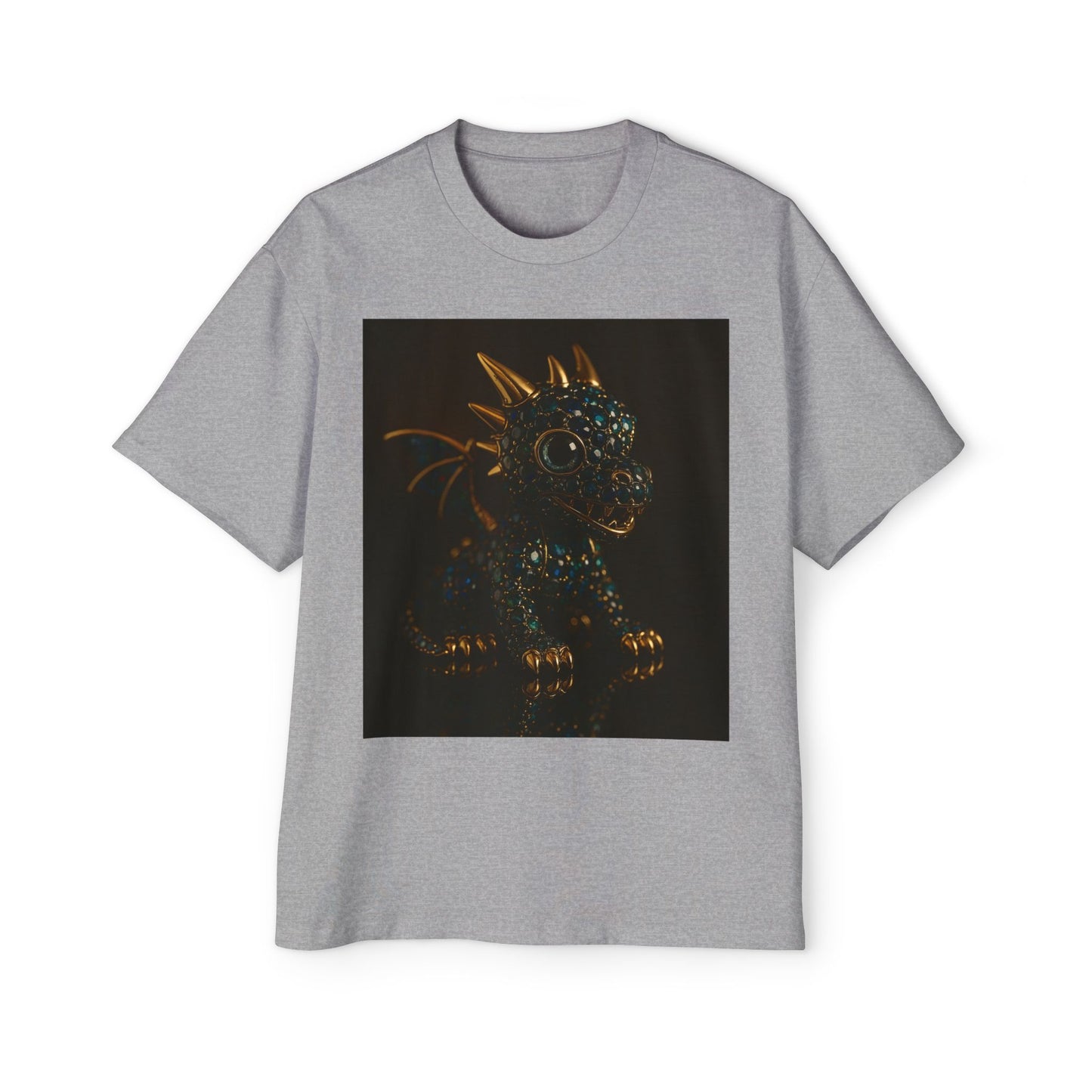 Dragon Design Oversized Tee, Casual Wear, Graphic Shirt, Gift for Fantasy Lovers, Unique T-Shirt, Perfect for Festivals and Everyday