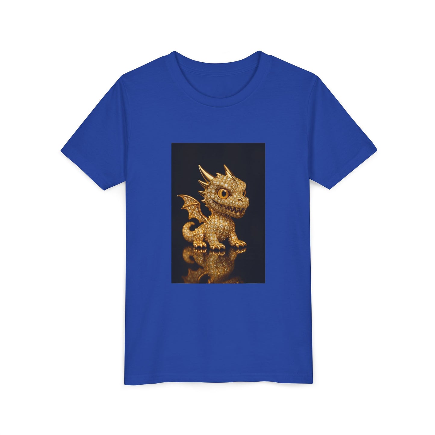 Golden Dragon Youth Tee | Kids Dragon Shirt | Fantasy T-Shirt | Birthday Gift | Playful Apparel | Unique Design