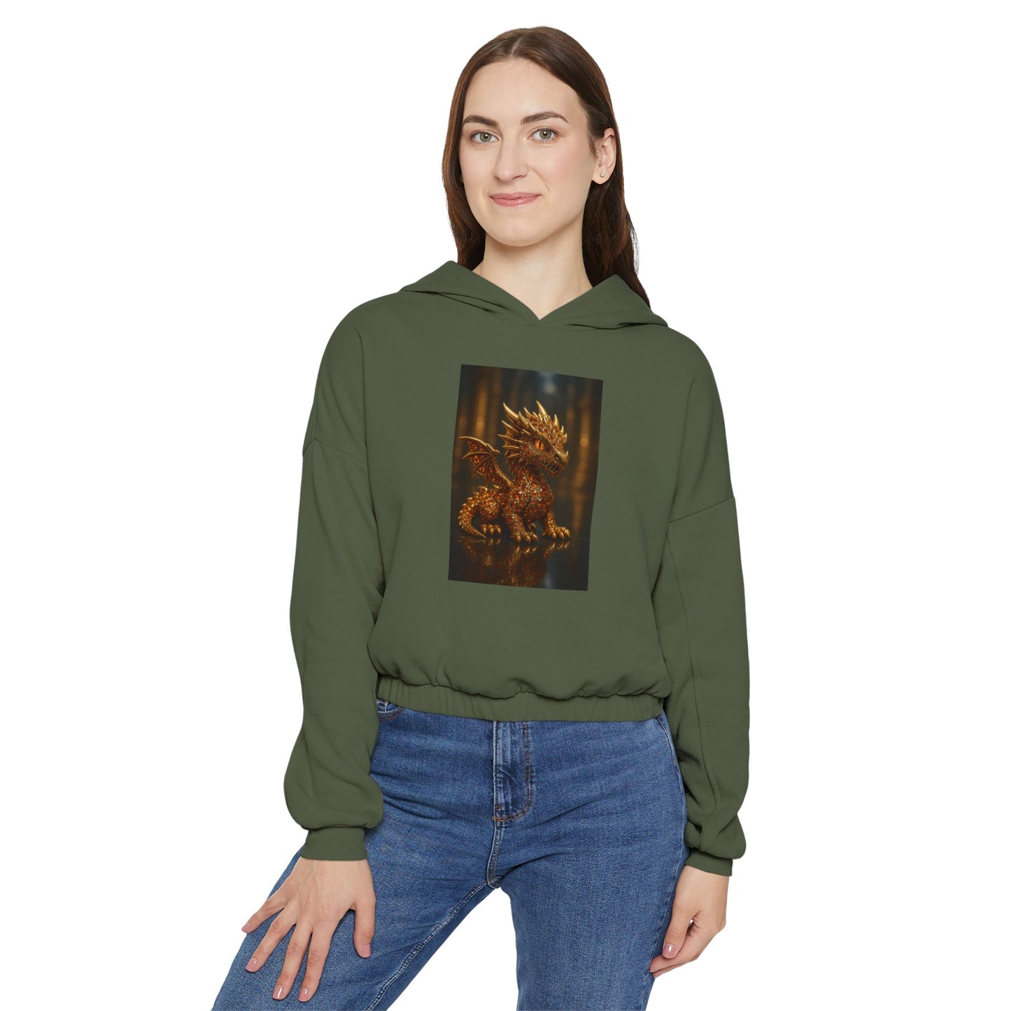 Charming Dragon Hoodie, Cozy Women's Hoodie, Fantasy Pullover, Gift for Dragon Lovers, Casual Everyday Wear