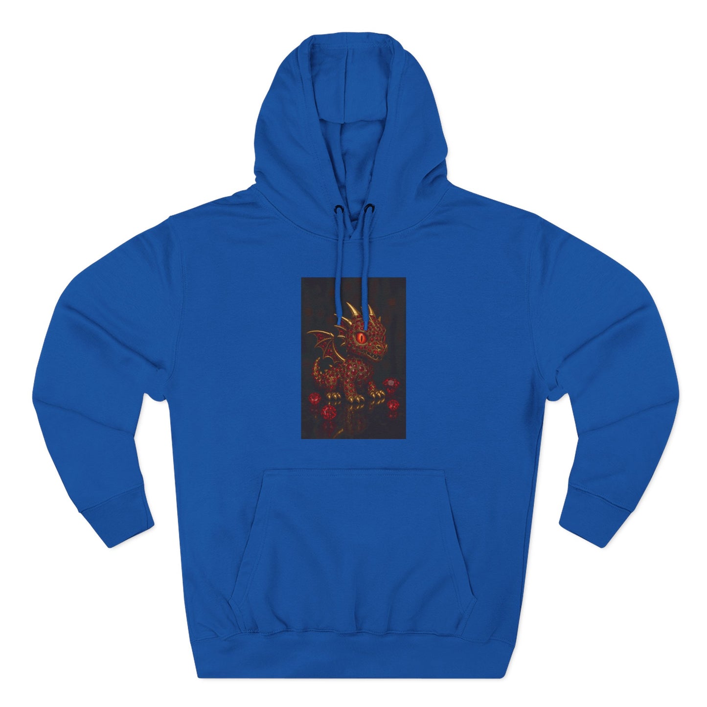 Dragon Swirl Fleece Hoodie - Three-Panel Design for Fantasy Lovers