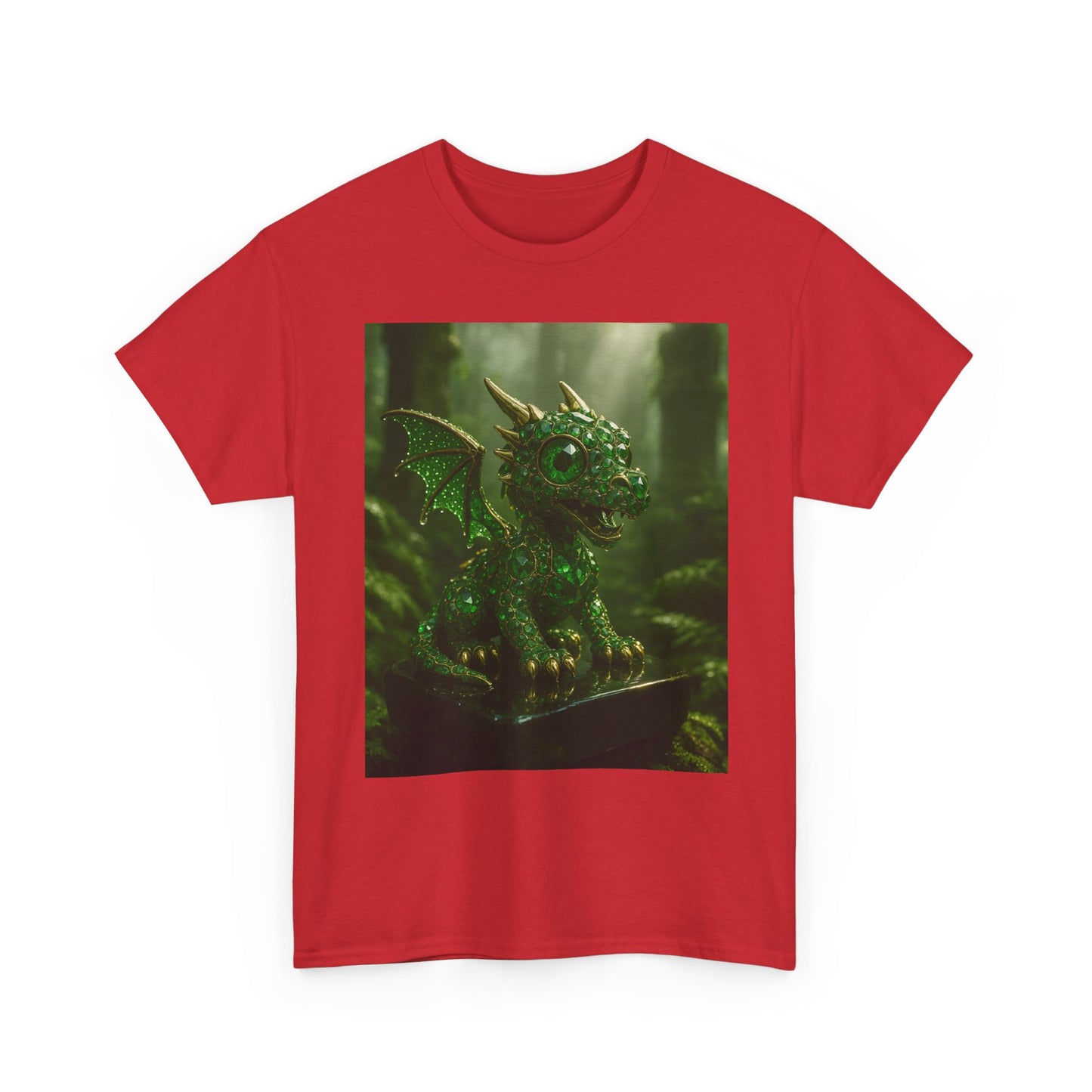 Fantasy Dragon Graphic Tee, Unisex Heavy Cotton Shirt, Cute Dragon Top, Gifts for Dragon Lovers, Whimsical Art T-Shirt, Casual Wear