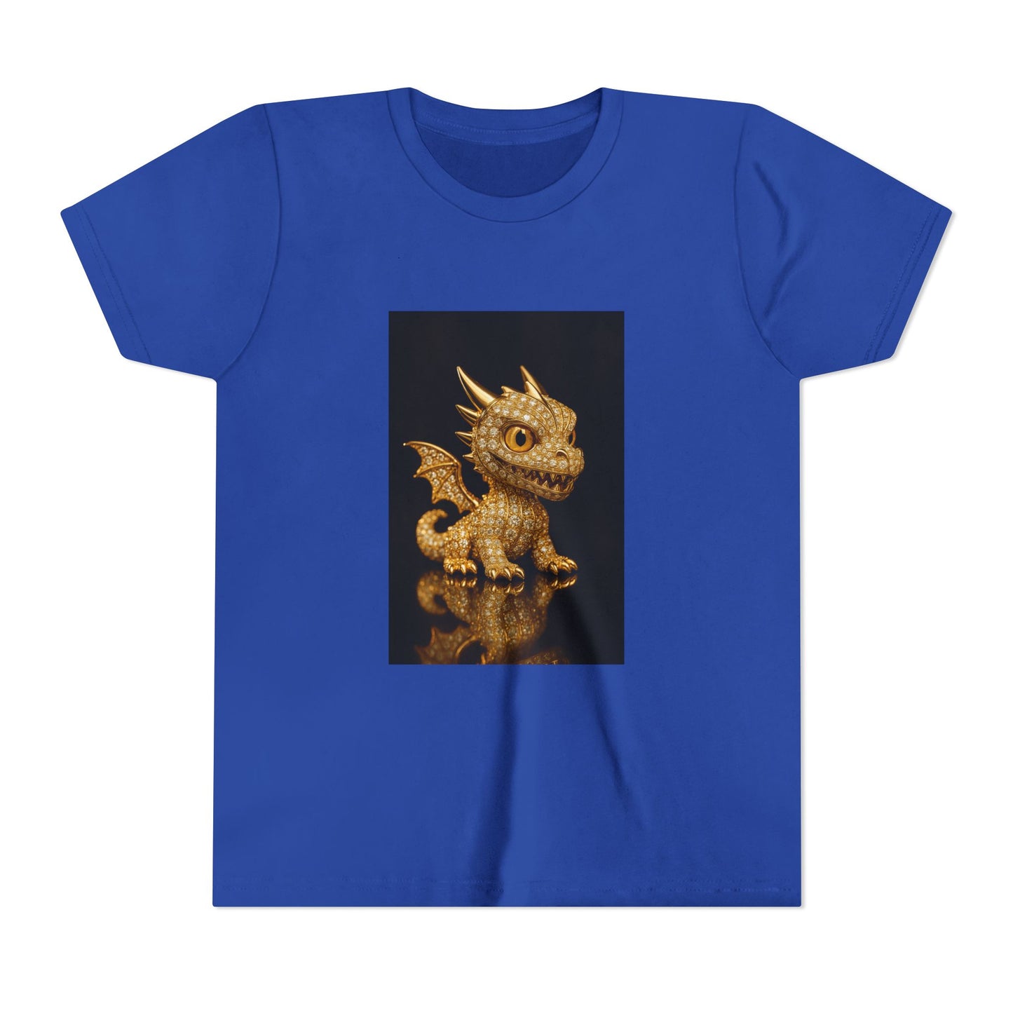 Golden Dragon Youth Tee | Kids Dragon Shirt | Fantasy T-Shirt | Birthday Gift | Playful Apparel | Unique Design