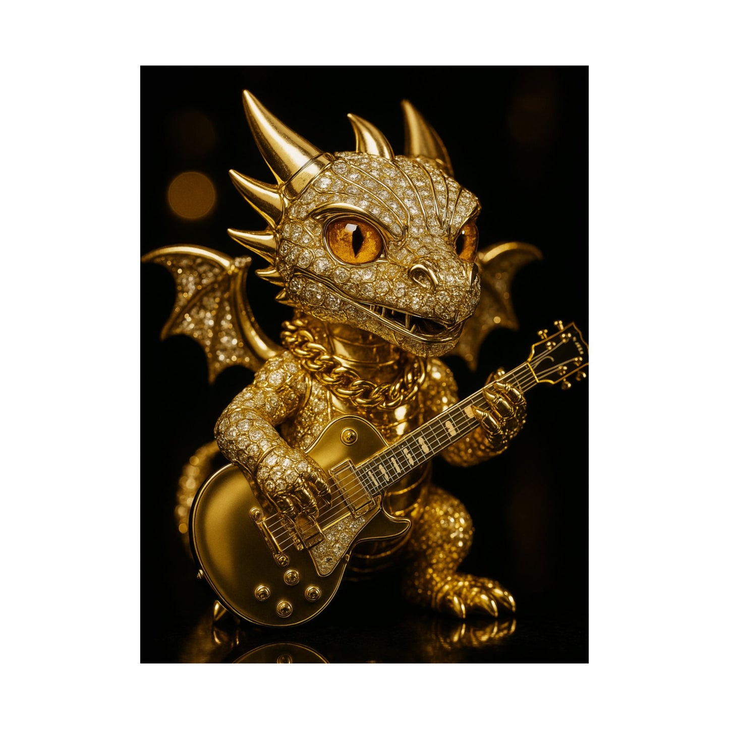 Fantasy Dragon & Genie Matte Vertical Poster - Unique Wall Art for Home Decor