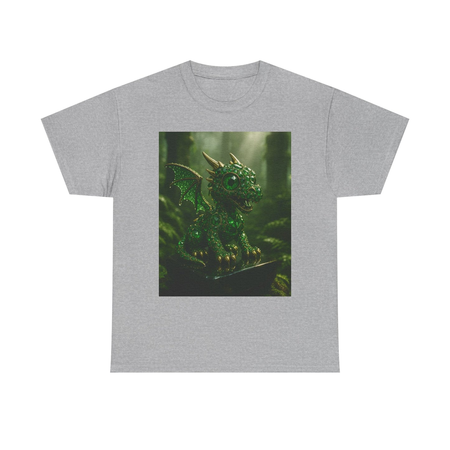 Fantasy Dragon Graphic Tee, Unisex Heavy Cotton Shirt, Cute Dragon Top, Gifts for Dragon Lovers, Whimsical Art T-Shirt, Casual Wear