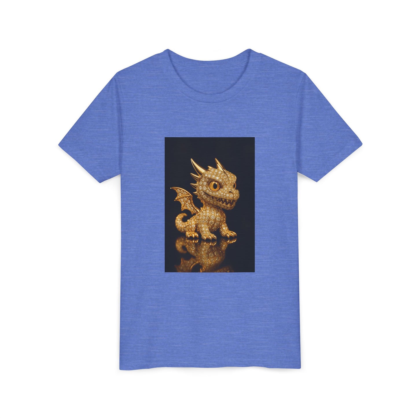Golden Dragon Youth Tee | Kids Dragon Shirt | Fantasy T-Shirt | Birthday Gift | Playful Apparel | Unique Design