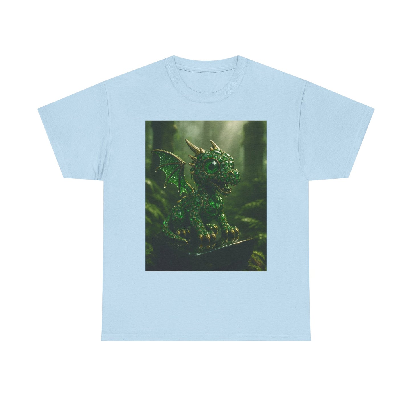 Fantasy Dragon Graphic Tee, Unisex Heavy Cotton Shirt, Cute Dragon Top, Gifts for Dragon Lovers, Whimsical Art T-Shirt, Casual Wear