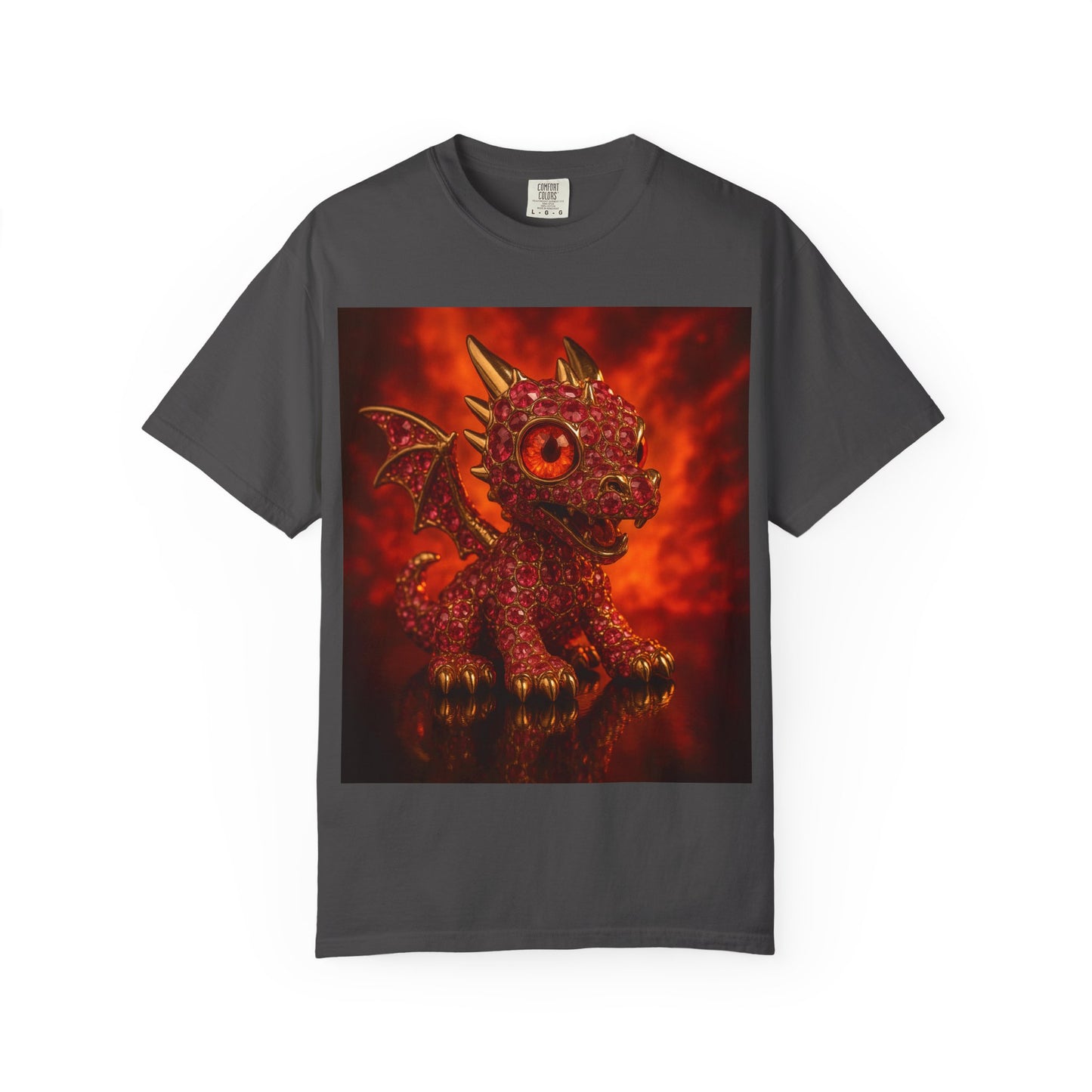 Cute Dragon T-shirt, Unisex Tee, Garment-Dyed Shirt, Gift for Dragon Lovers, Fantasy Apparel, Birthday & Holiday Gift