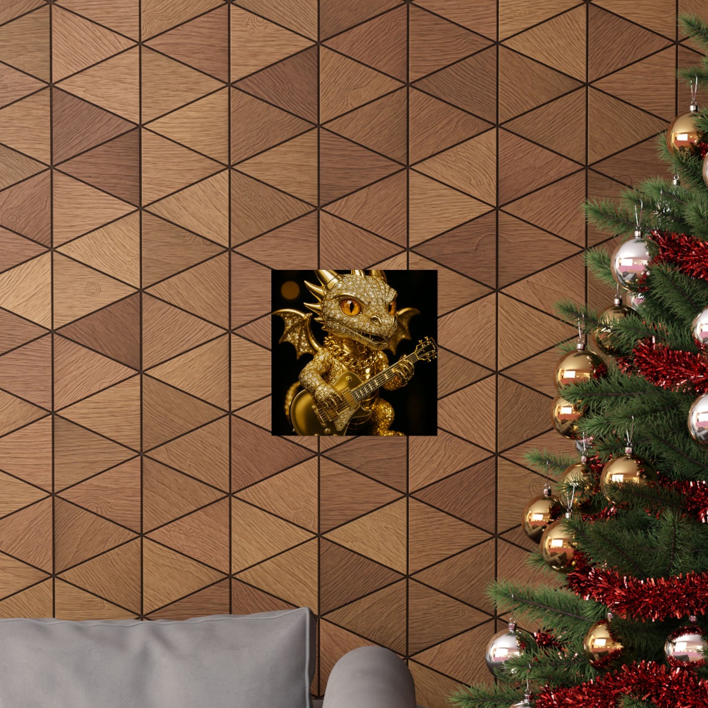 Fantasy Dragon & Genie Matte Vertical Poster - Unique Wall Art for Home Decor