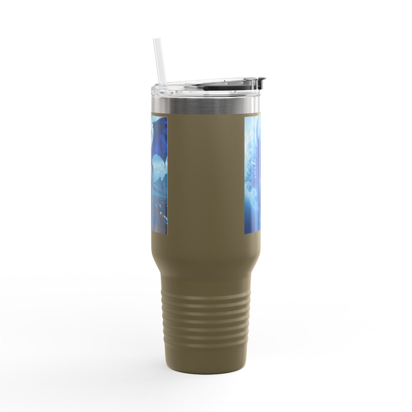 Dragonscale Insulated Travel Mug, Fantasy Drinkware for Adventurers, Customizable, Coffee Cup, 40oz Tumbler, Perfect for Gifts