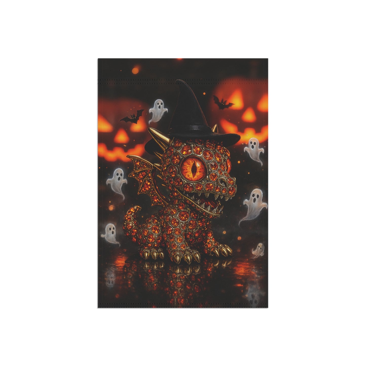 Spooky Halloween Garden Banner, Whimsical Outdoor Decor for Fall, Ghostly Home Decoration, Halloween Yard Flag, Collectible Seasonal Banners