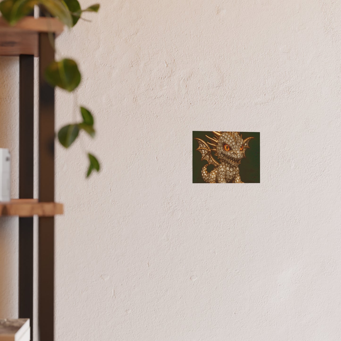 Sparkling Dragon Art Print, Fantasy Decor, Unique Wall Art, Gift for Dragon Lovers, Home Decoration, Collector's Item