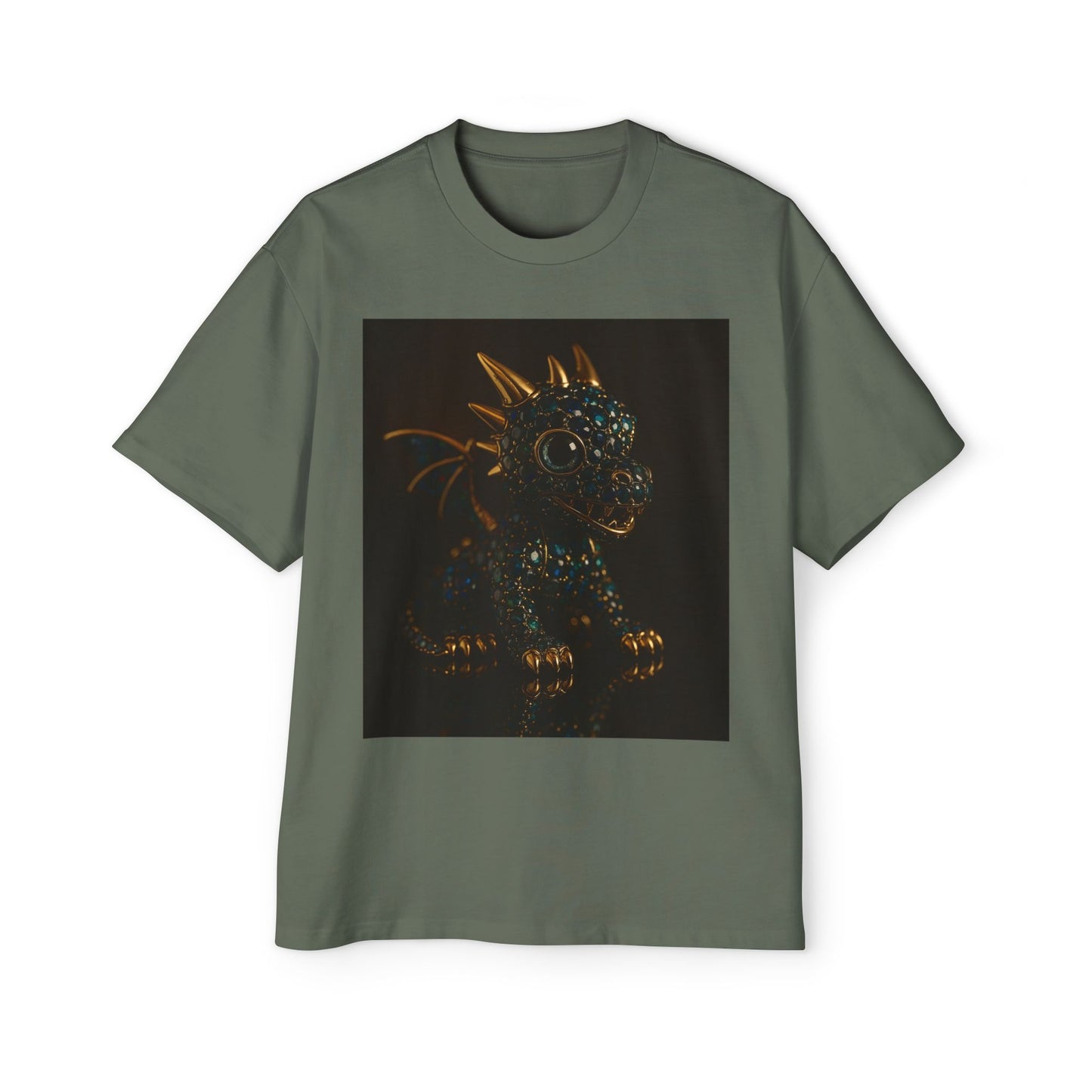 Dragon Design Oversized Tee, Casual Wear, Graphic Shirt, Gift for Fantasy Lovers, Unique T-Shirt, Perfect for Festivals and Everyday