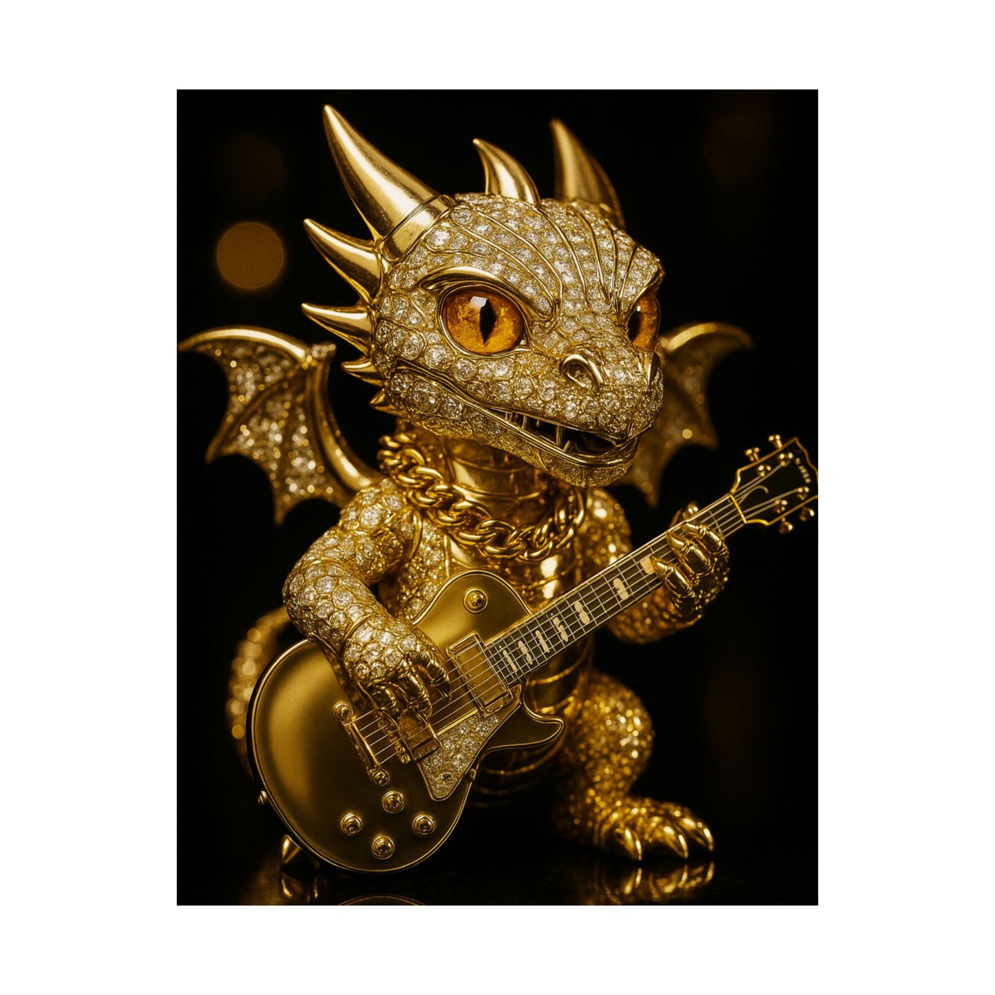 Fantasy Dragon & Genie Matte Vertical Poster - Unique Wall Art for Home Decor